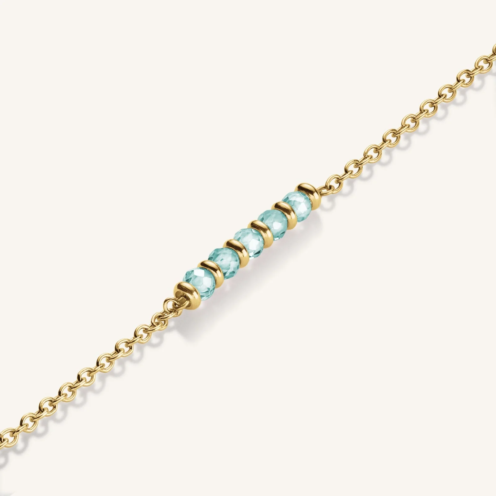 5 Stone Bracelet Blue - Image 3