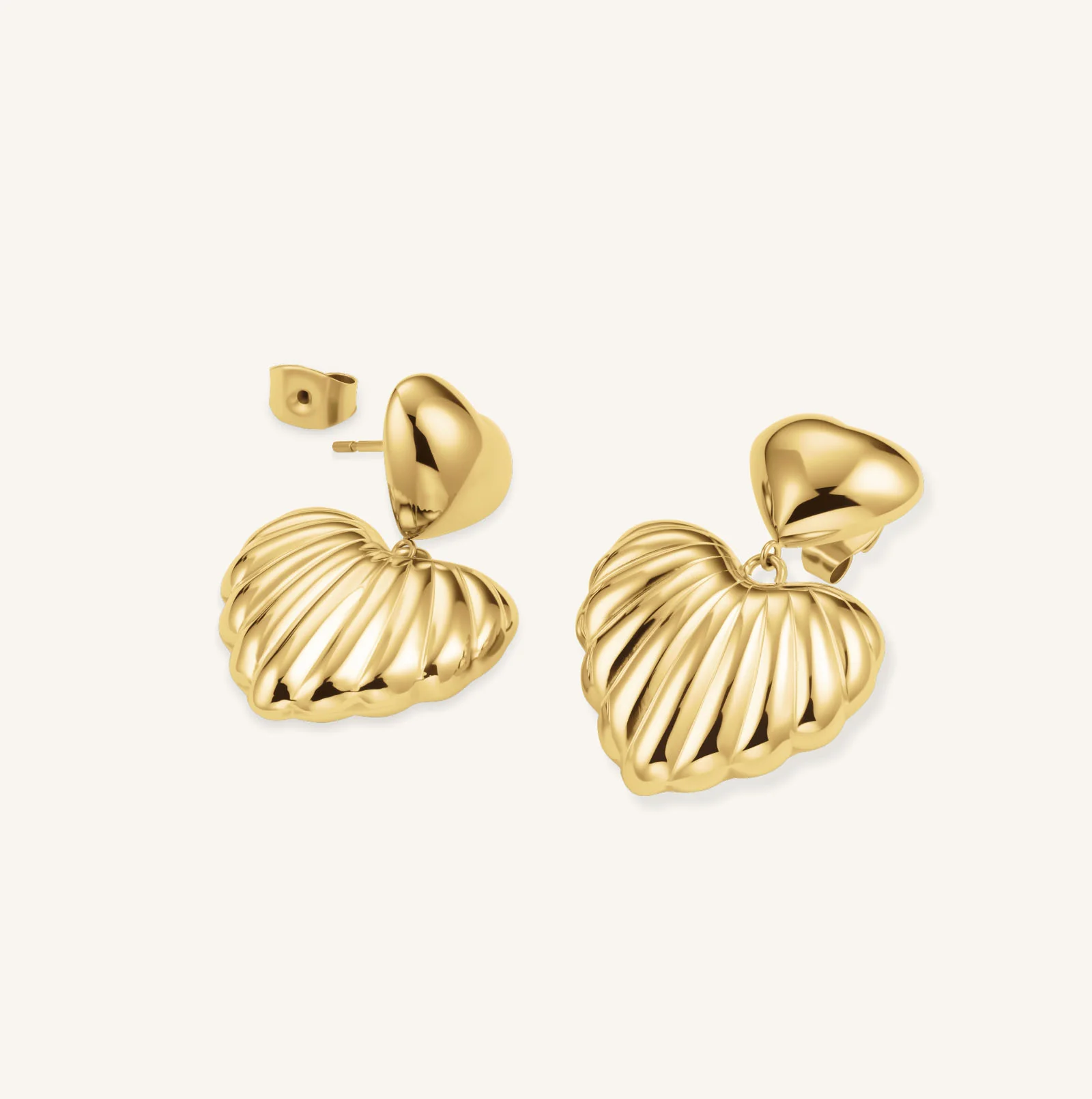 Double Heart Earrings - Image 3
