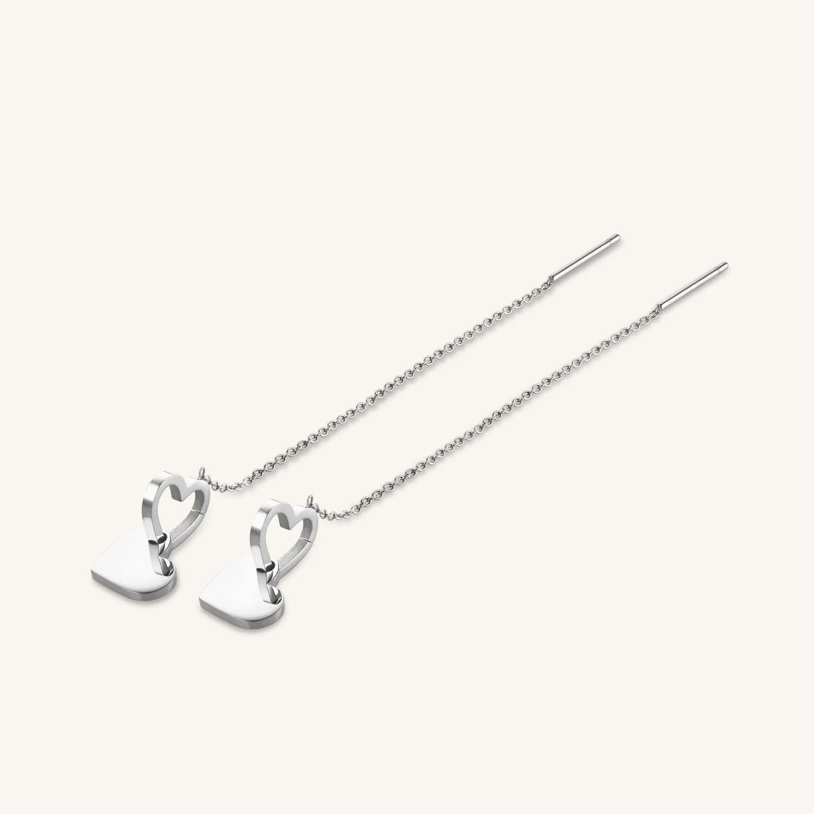 Double Heart Earrings - Image 7