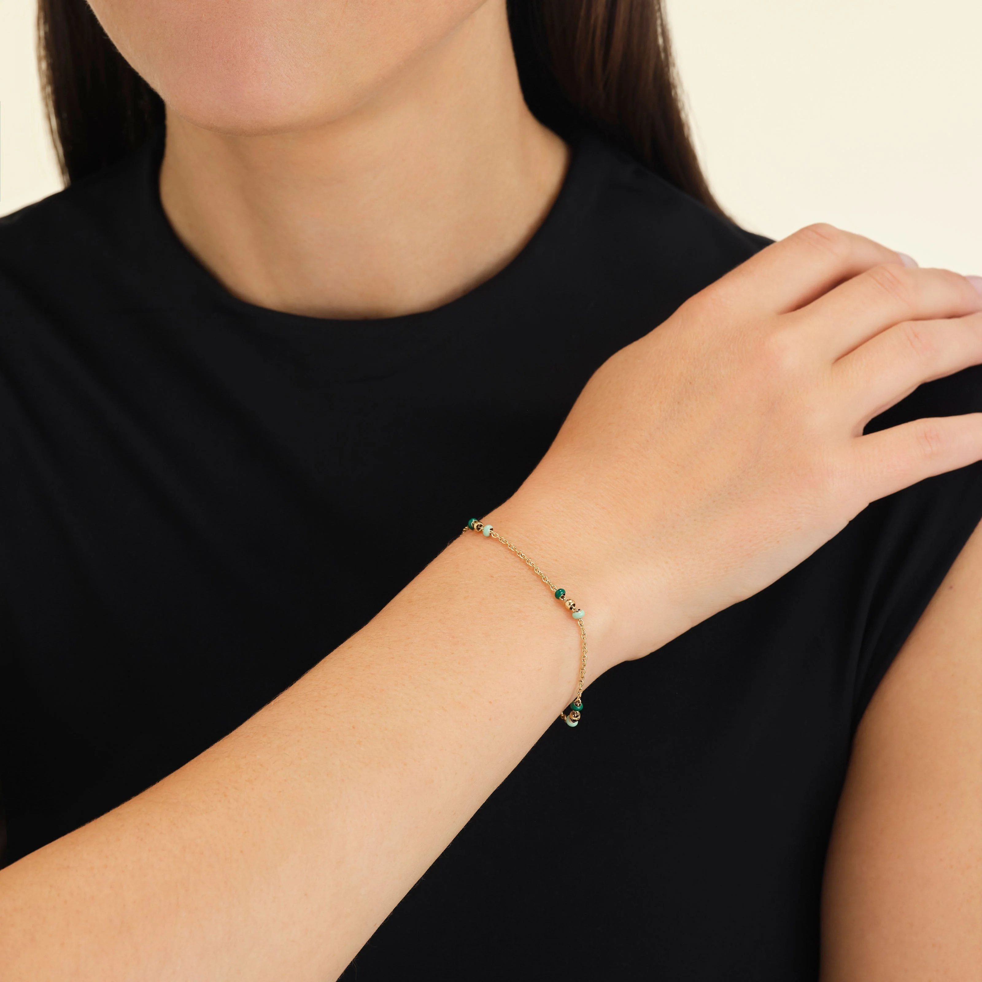Emerald Dotted Bracelet - Image 2