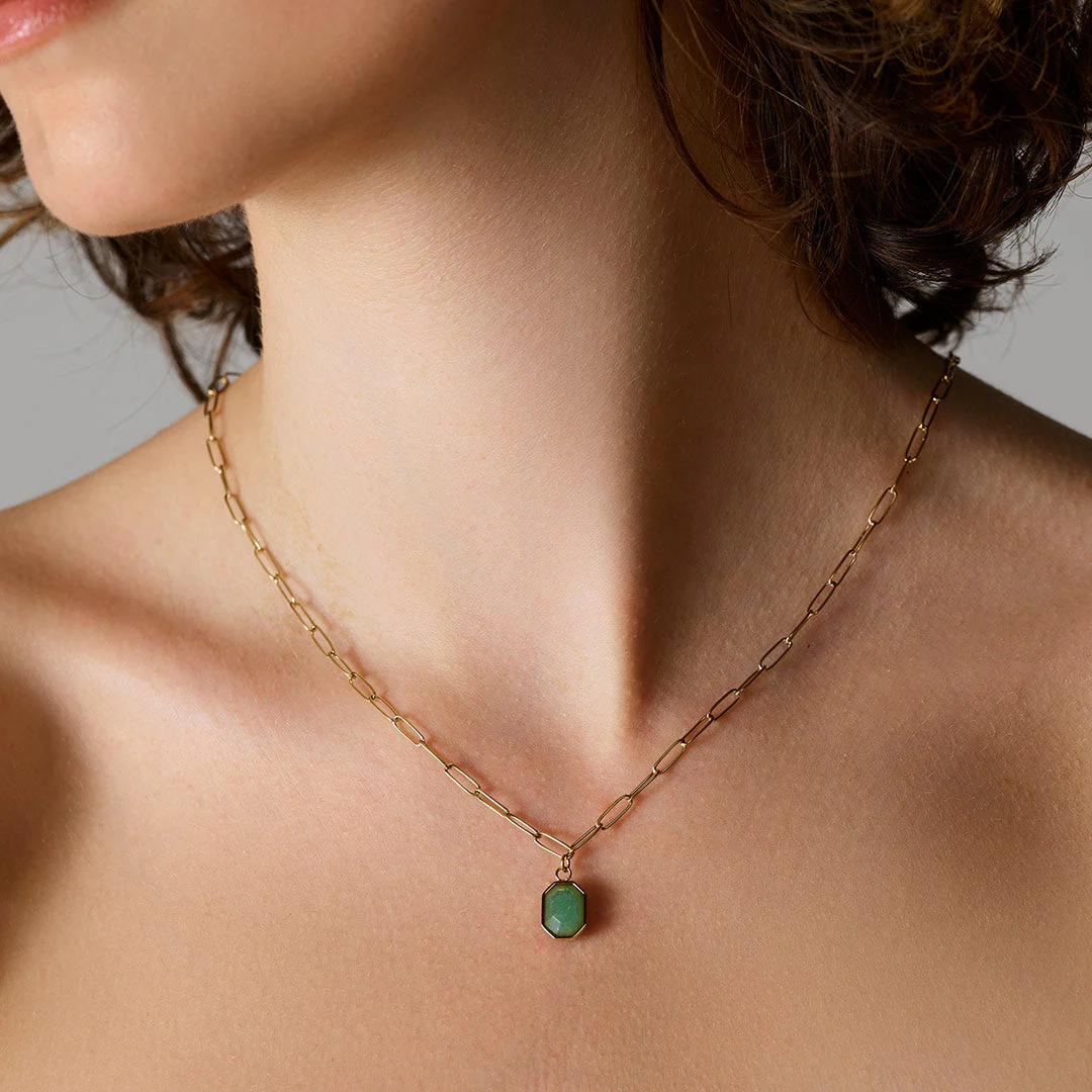 Geometric Gemstone Necklace - Image 3