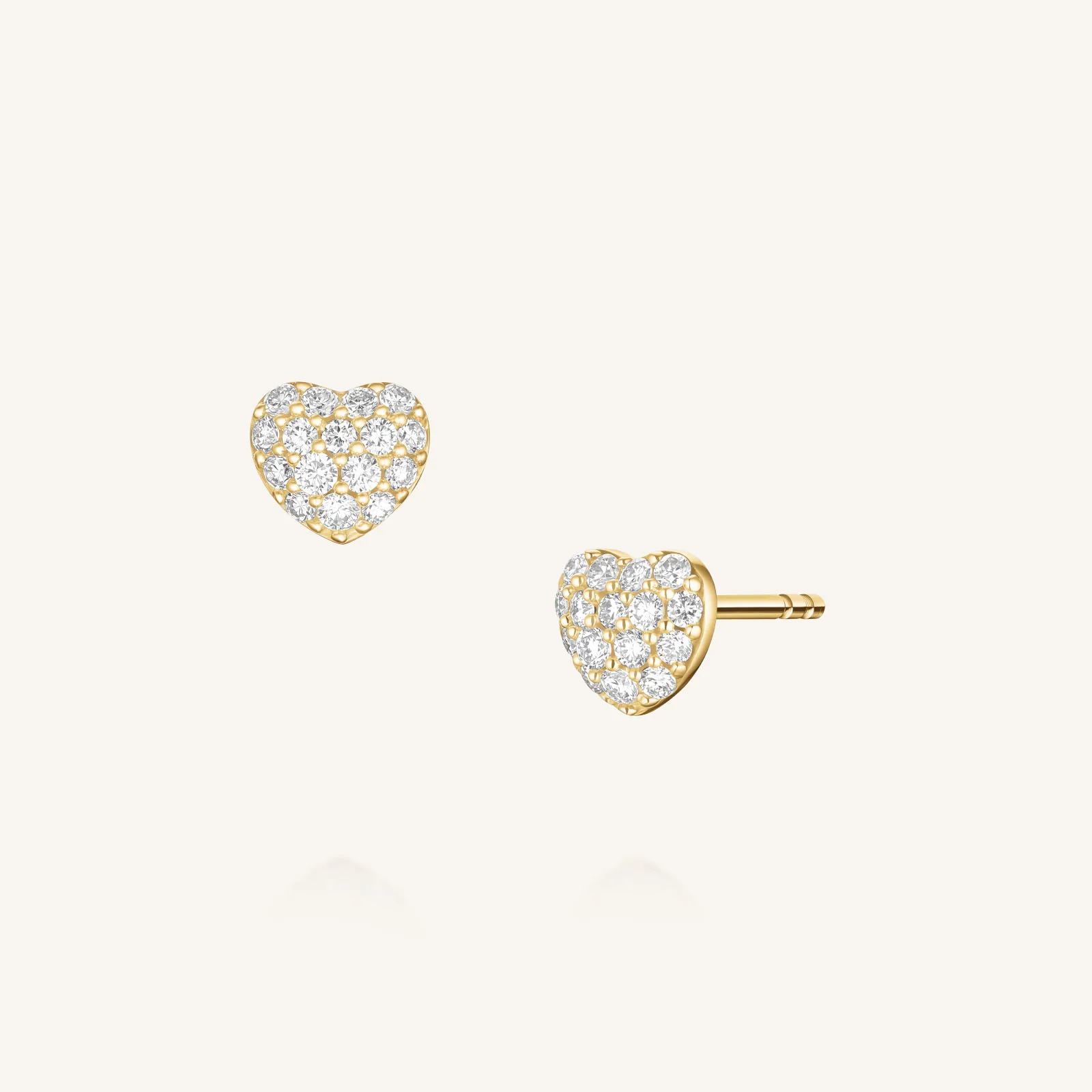 Heart Pave Studs