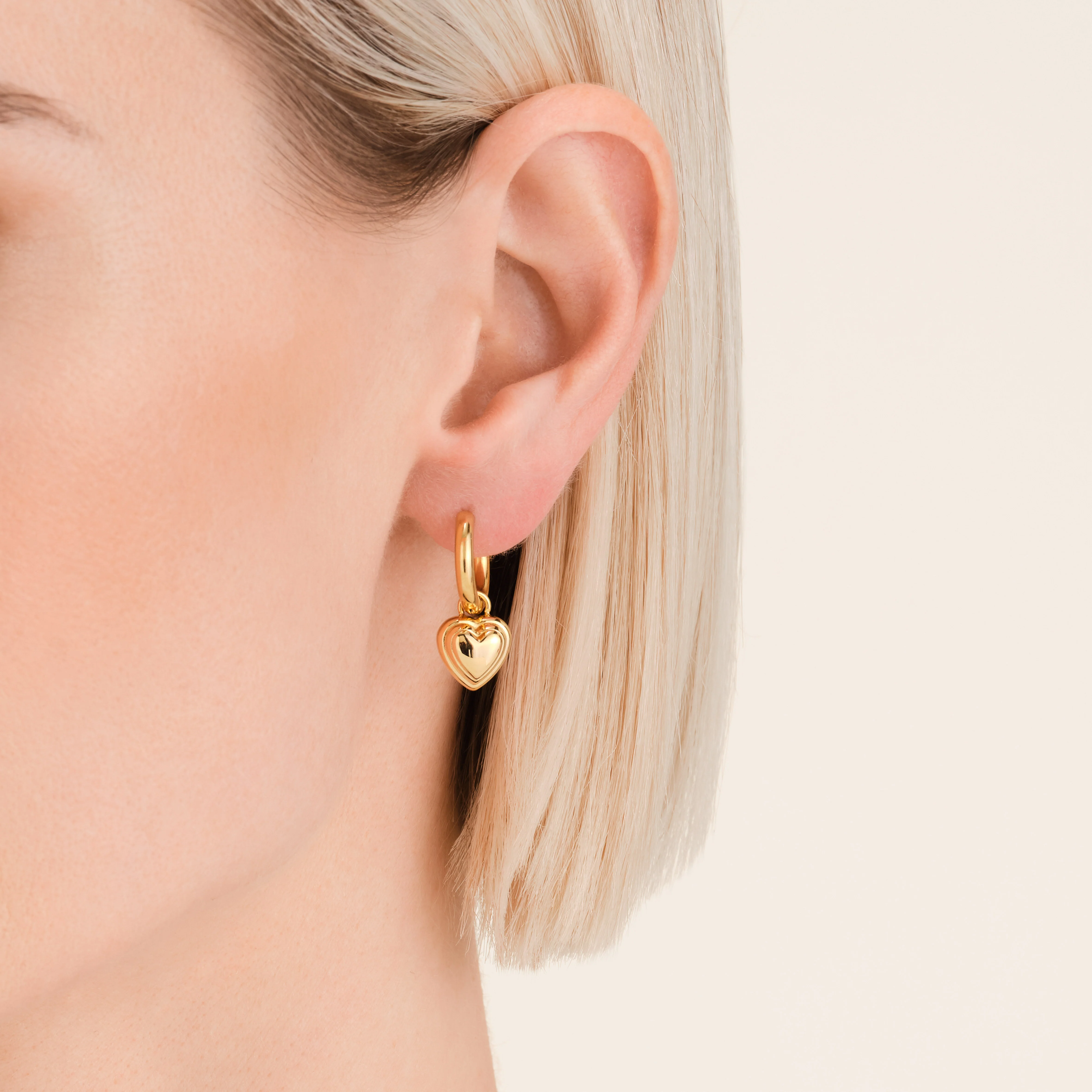 Heart Pendant Earrings - Image 3