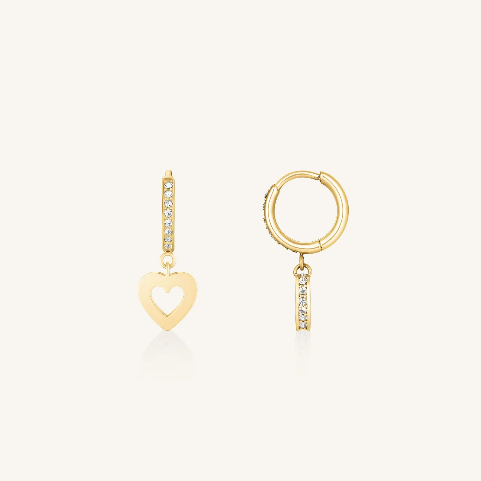 Hollow Heart Hoops - Image 3