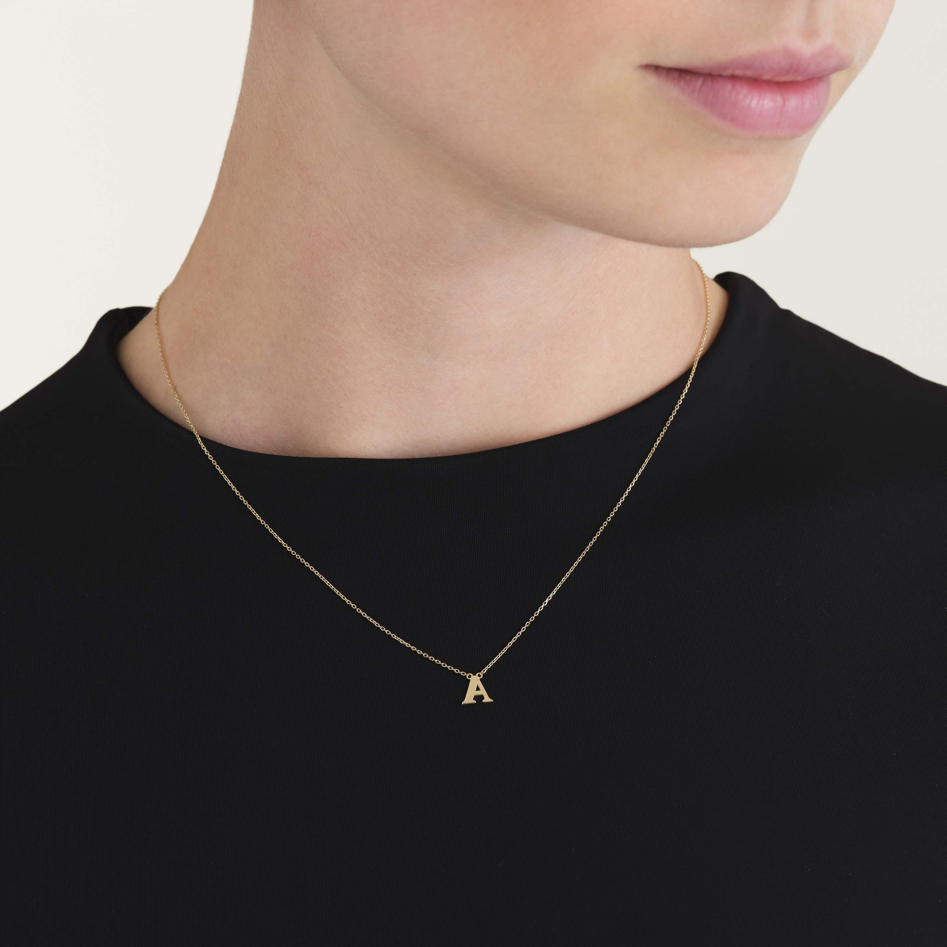 Initial Necklace A - Image 2