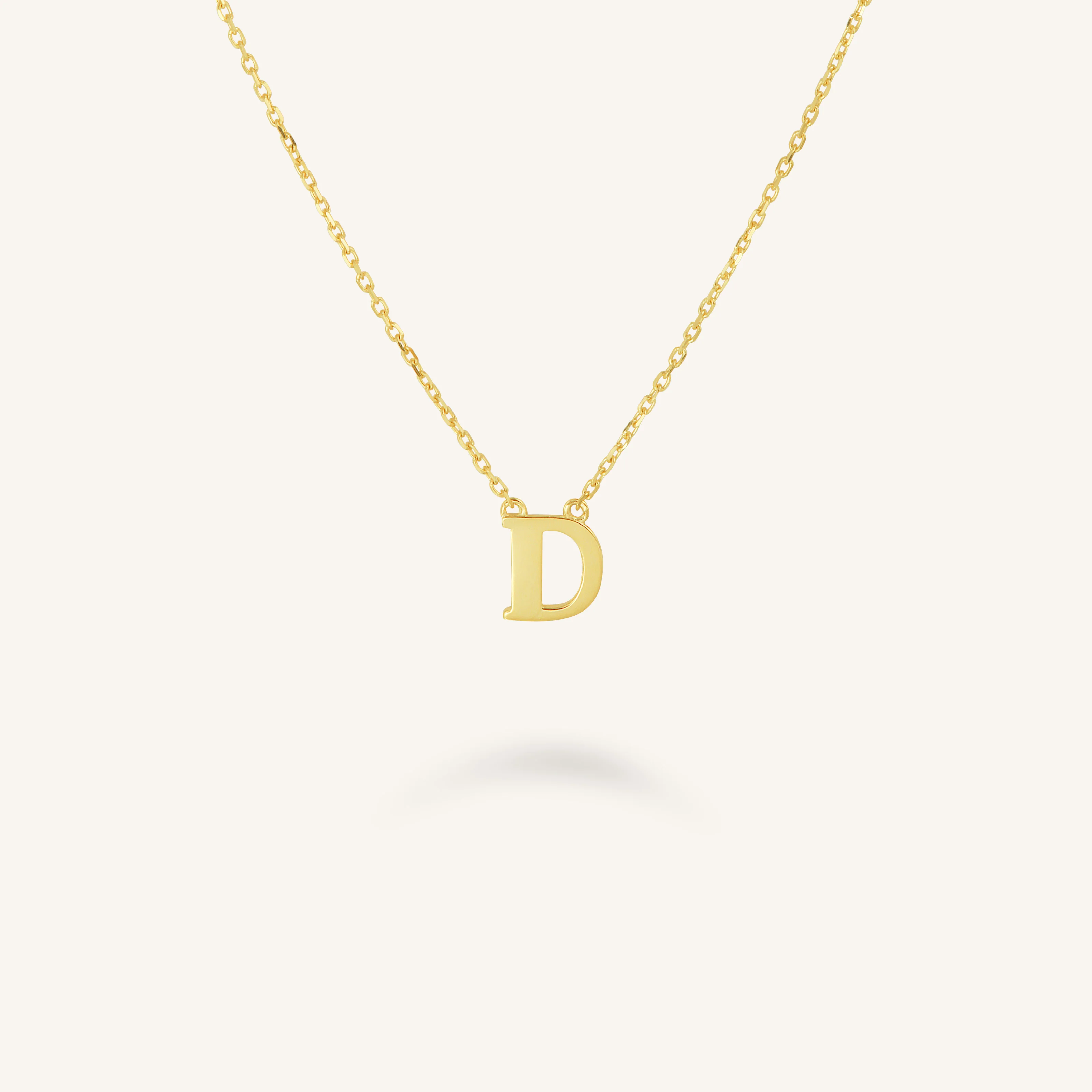 Initial Necklace D