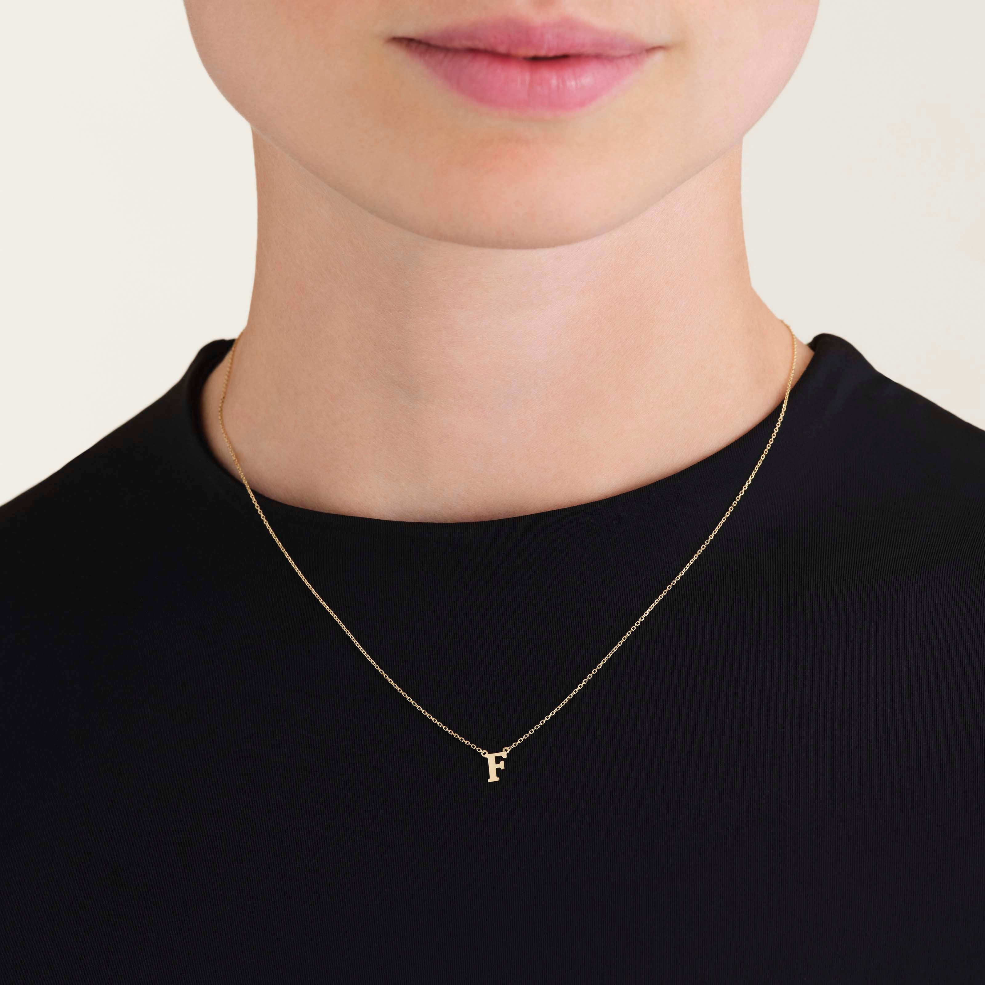 Initial Necklace F - Image 2
