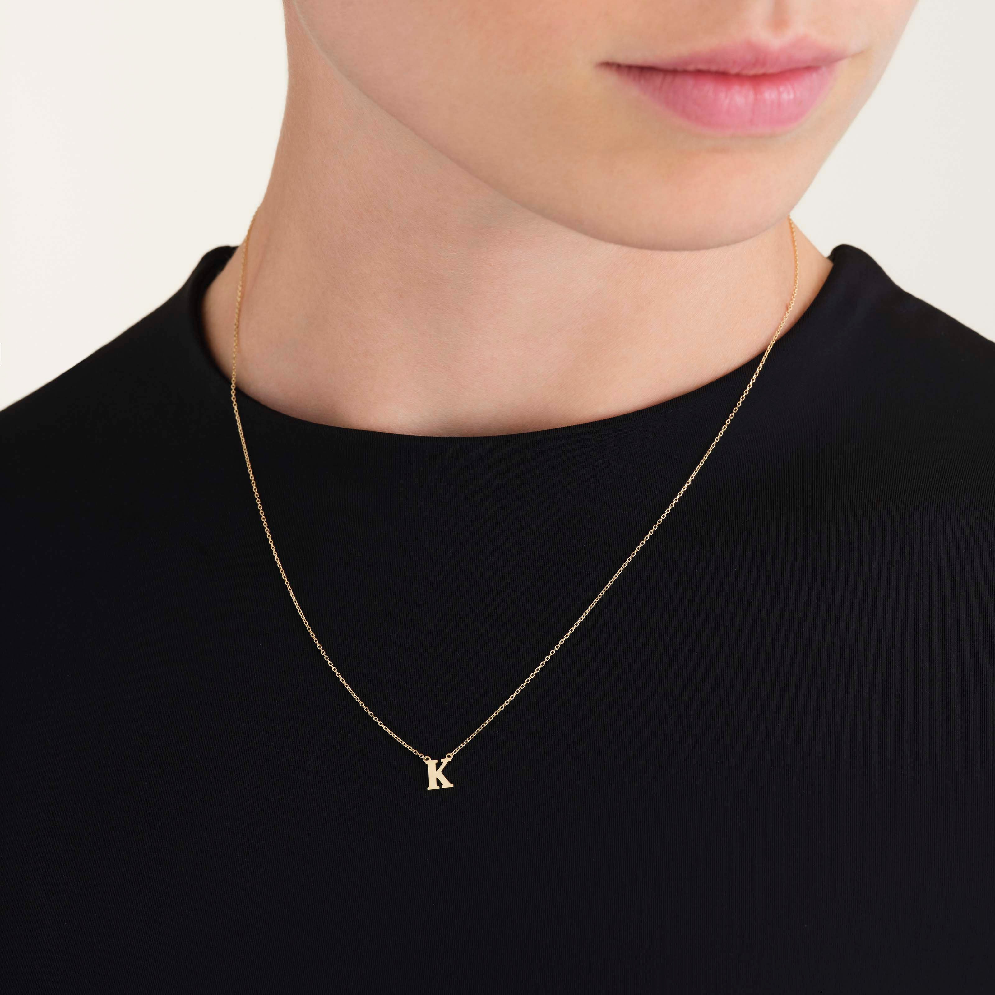 Initial Necklace K - Image 2