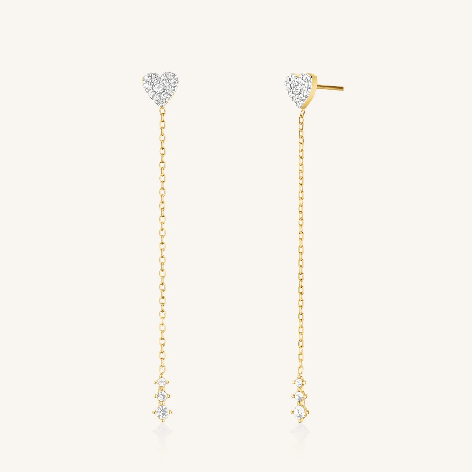 Long Heart Earrings