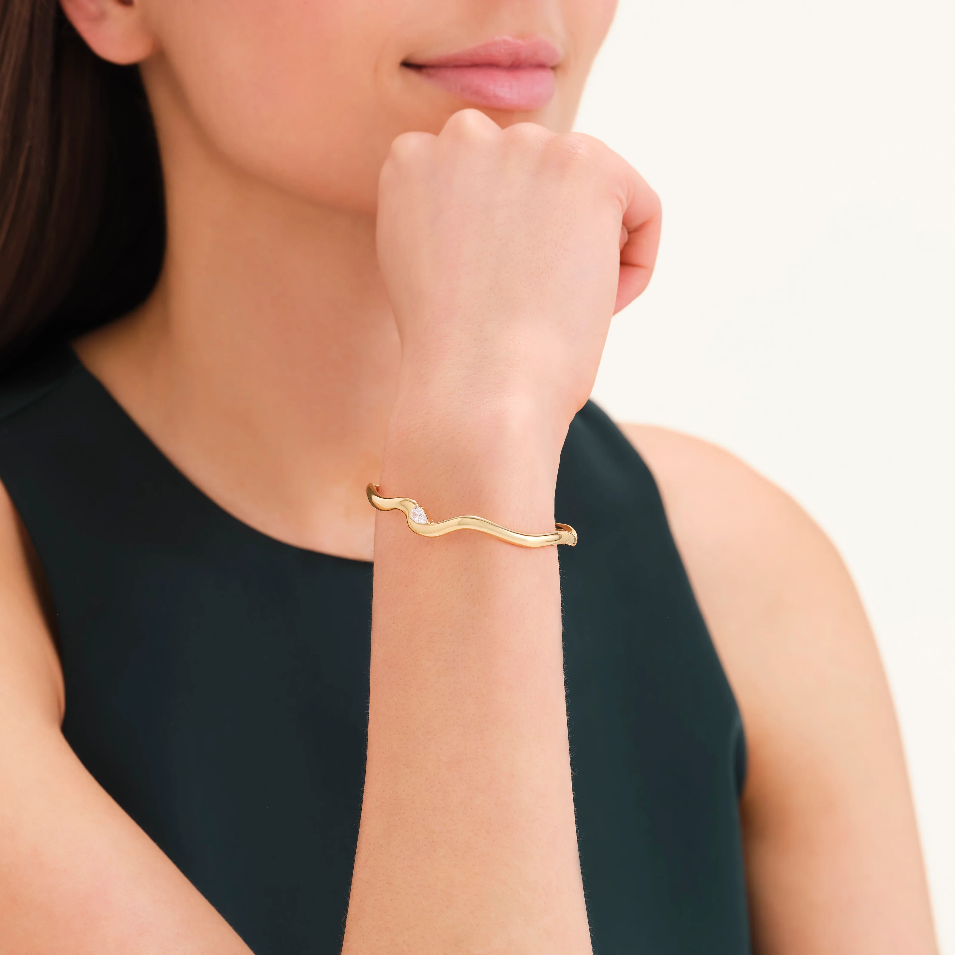 Marquise Wave Bangle - Image 2