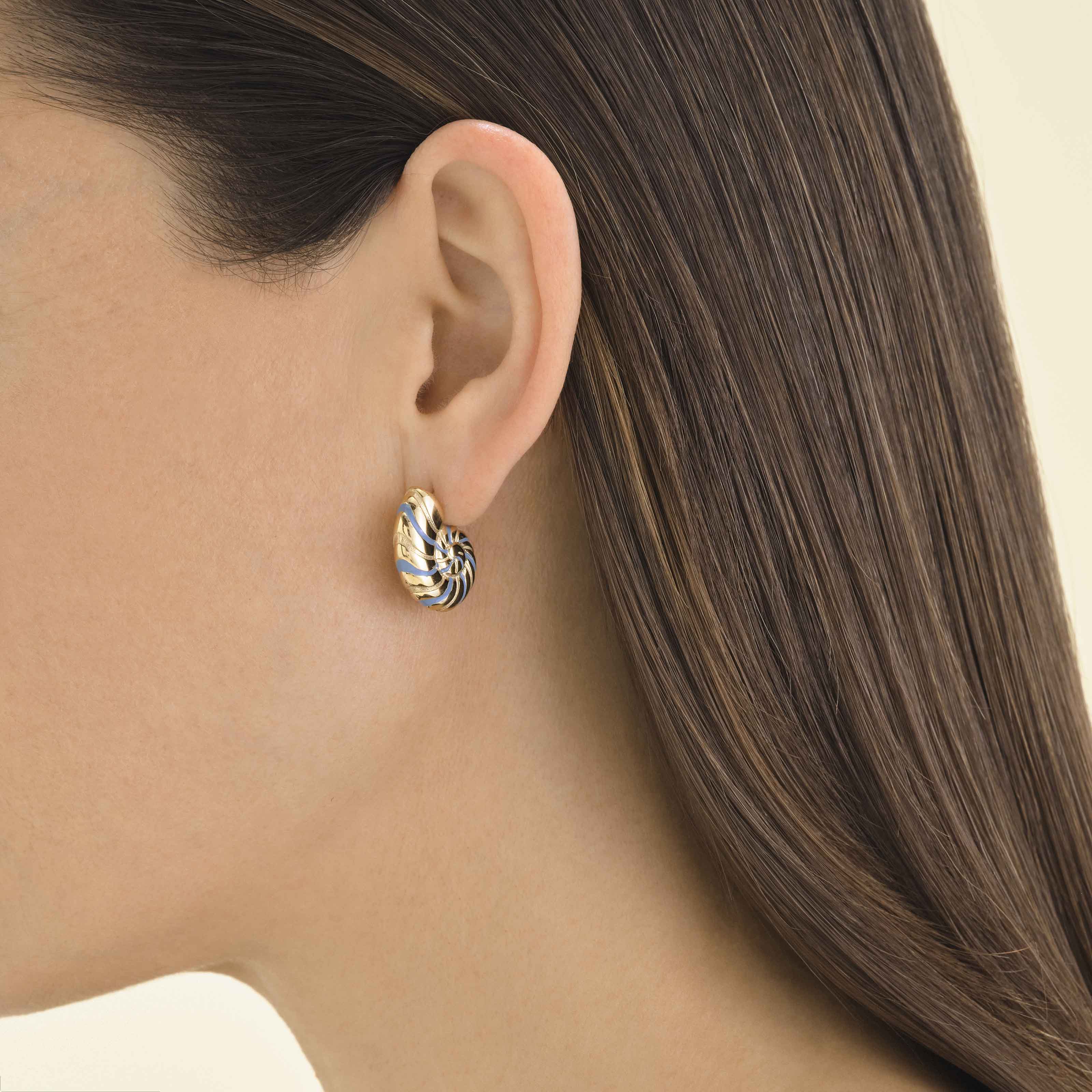 Shell Enamel Earrings - Image 2