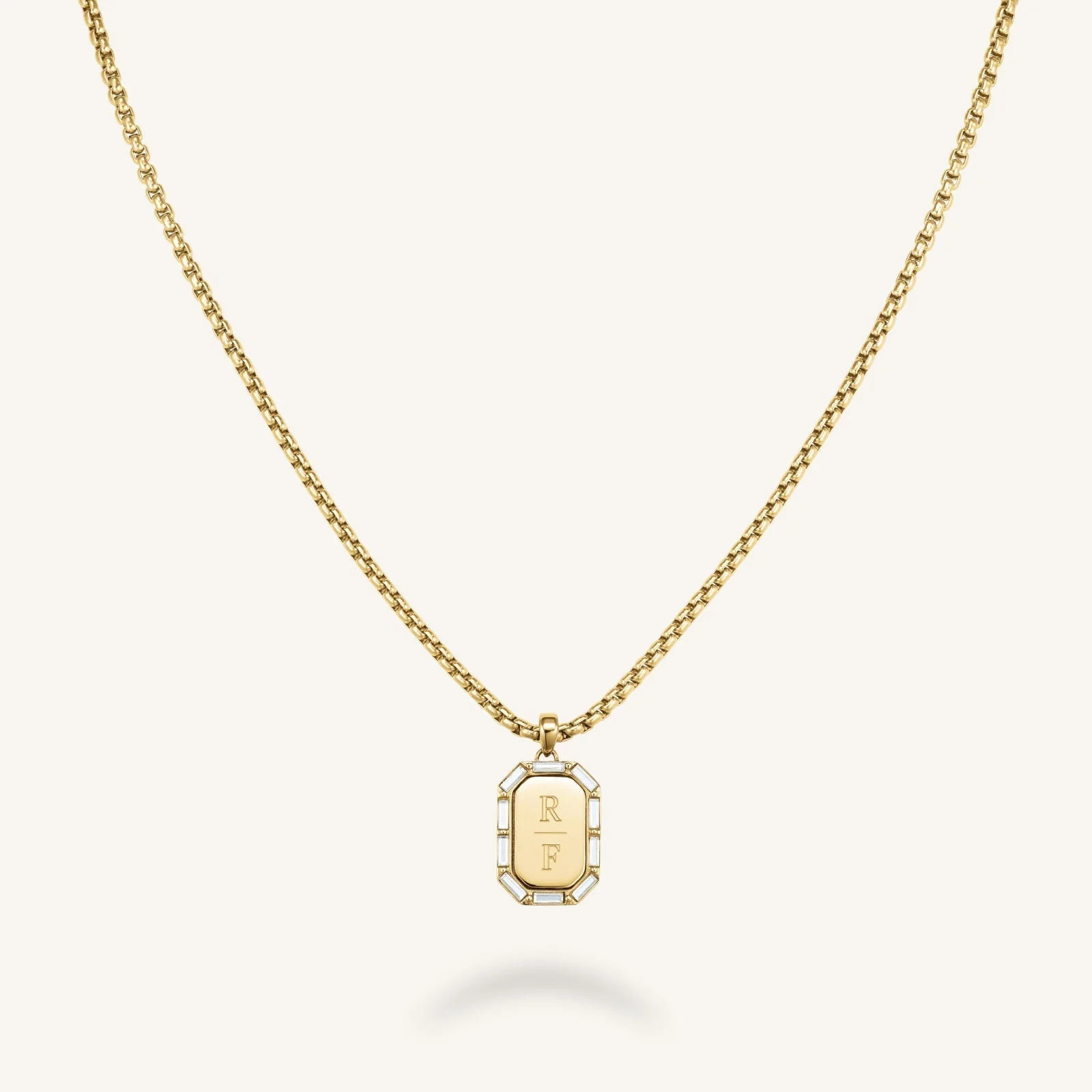 Octagon Baguette Necklace - Image 4
