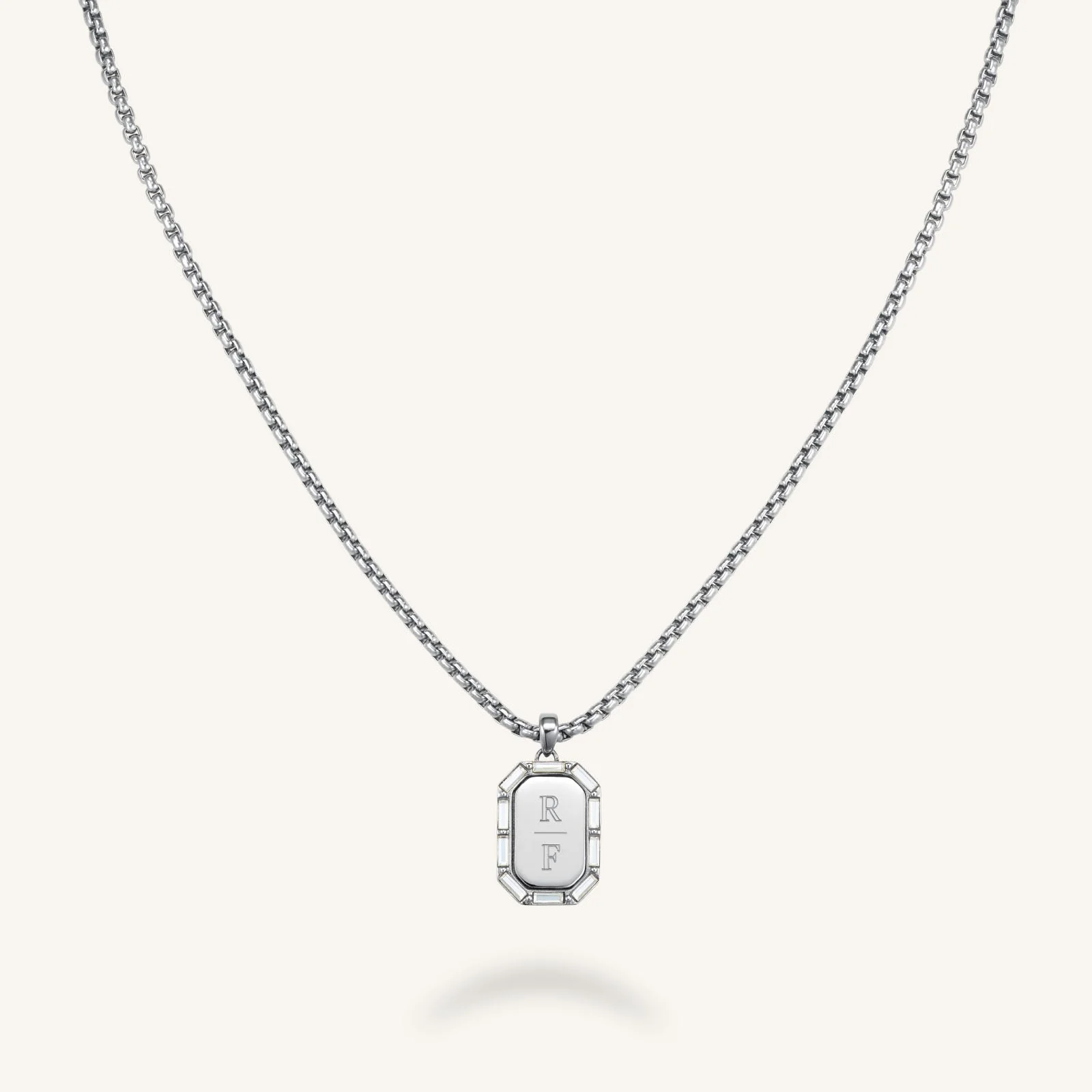 Octagon Baguette Necklace - Image 3