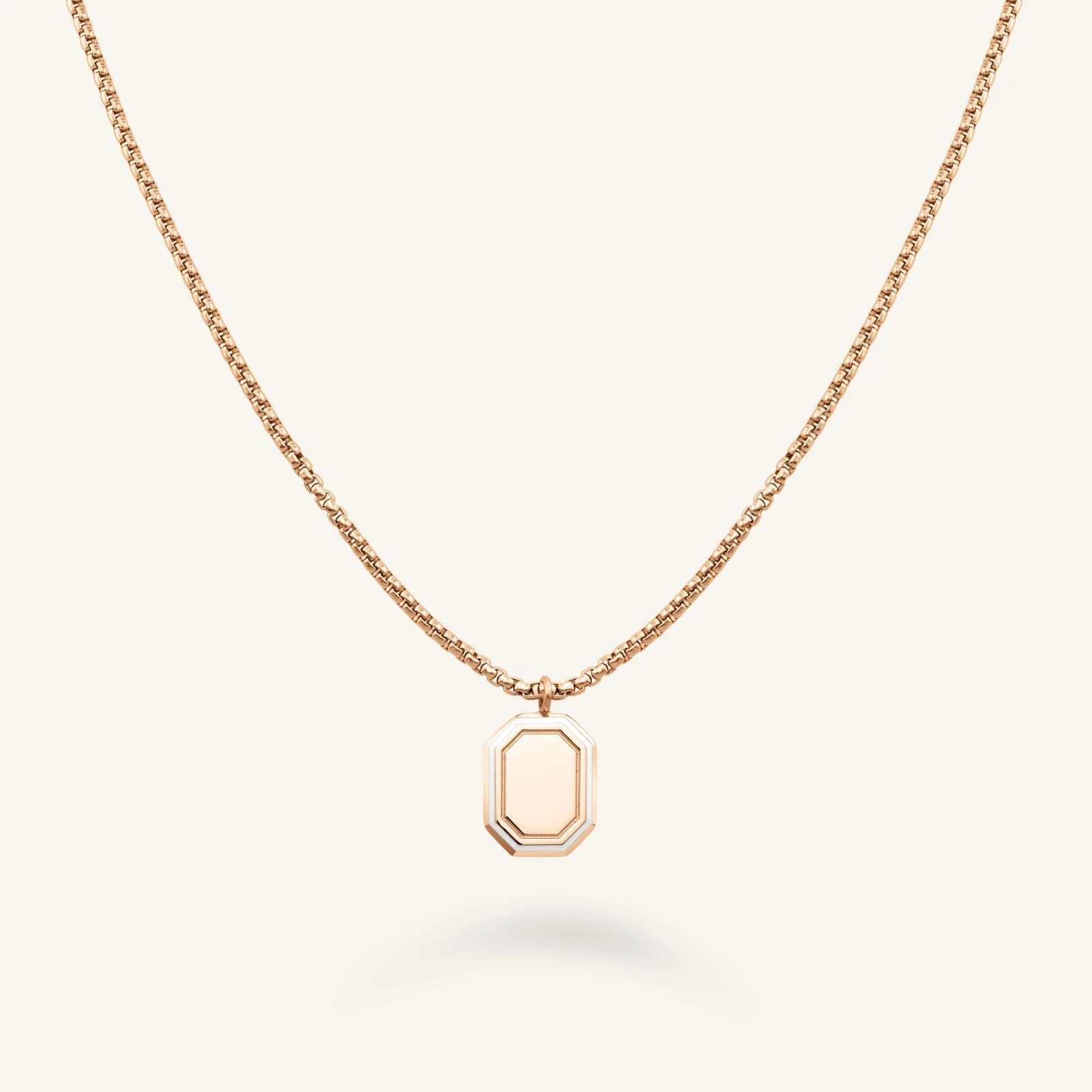 Octagon Enamel Necklace
