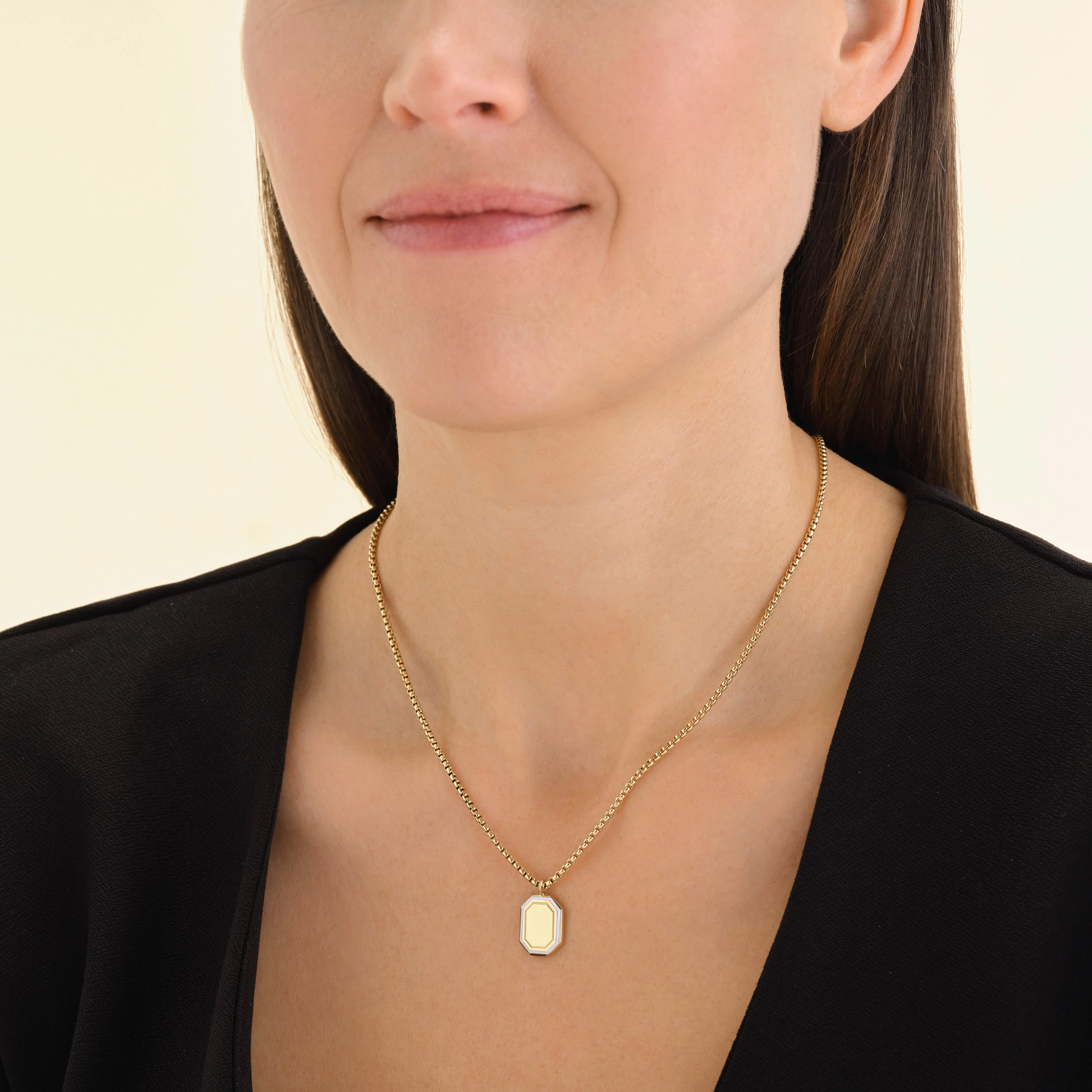 Octagon Enamel Necklace - Image 4