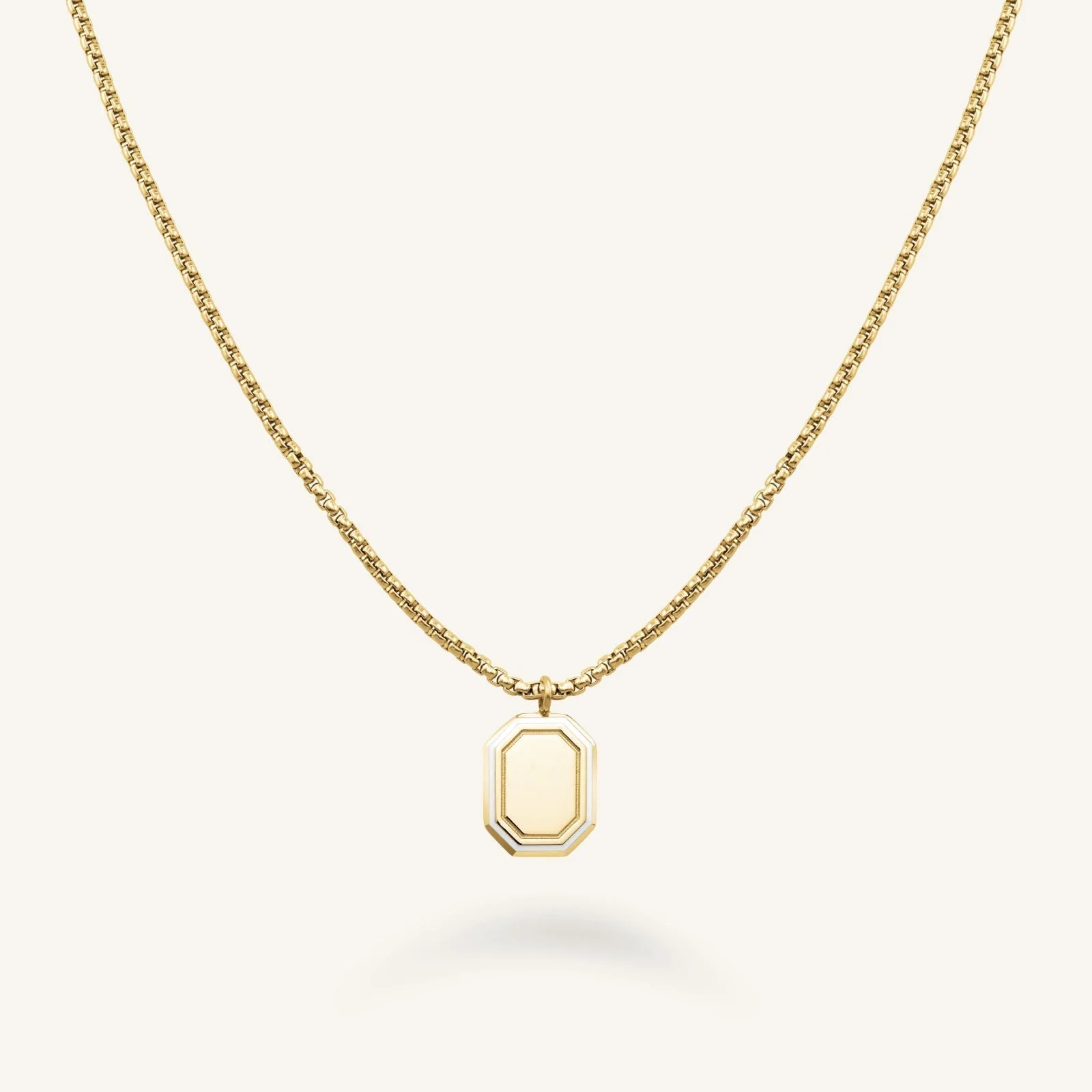 Octagon Enamel Necklace