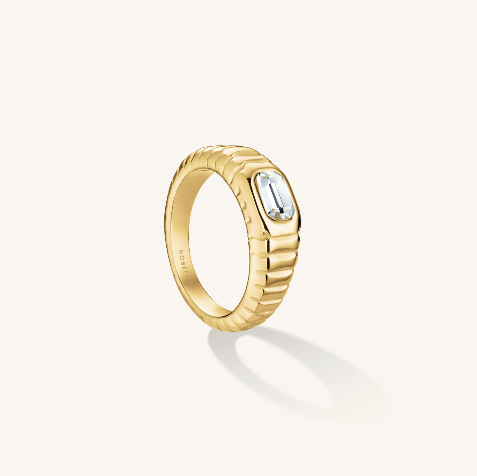 Octagon Ridged Ring
