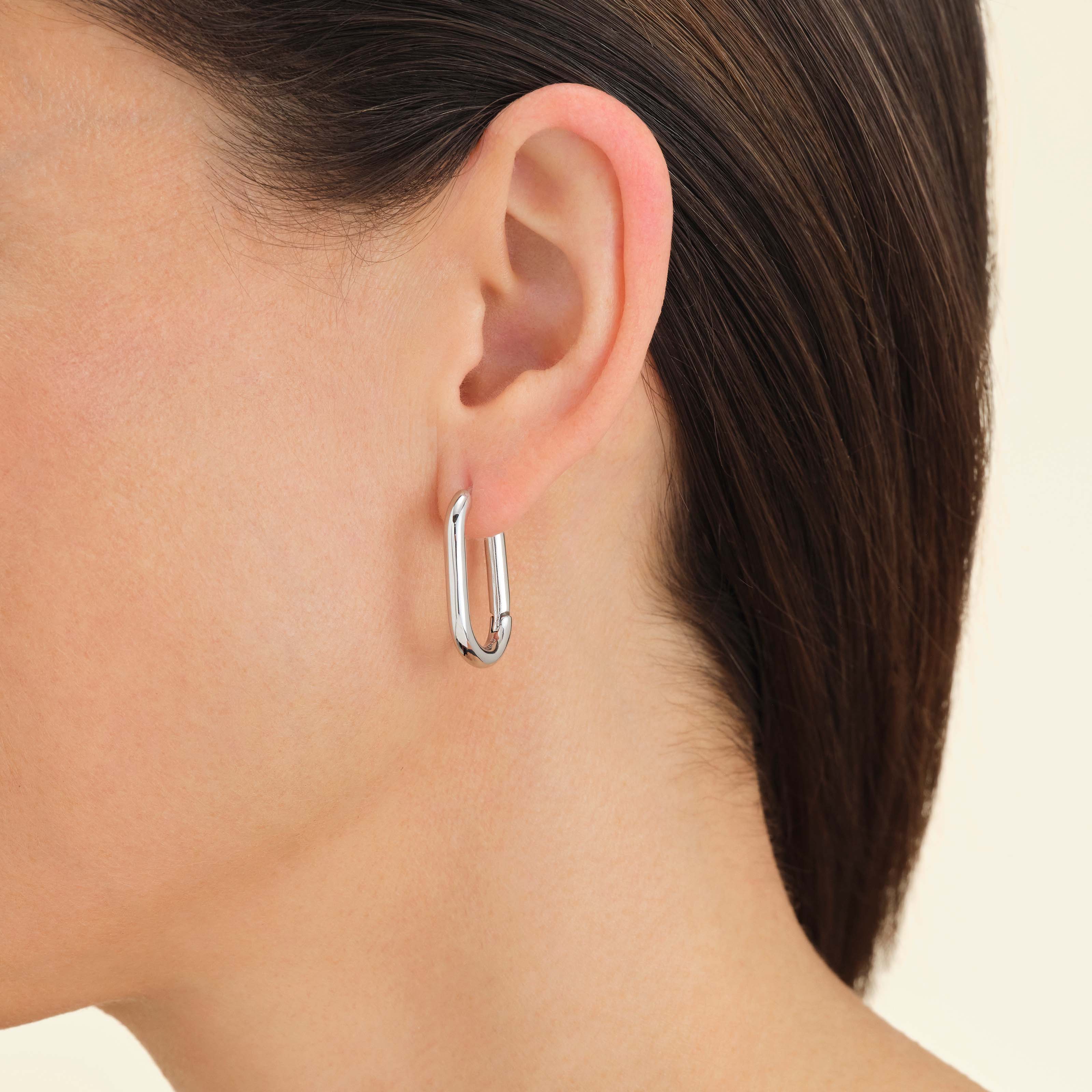 Oval Hoops Silver - Image 2