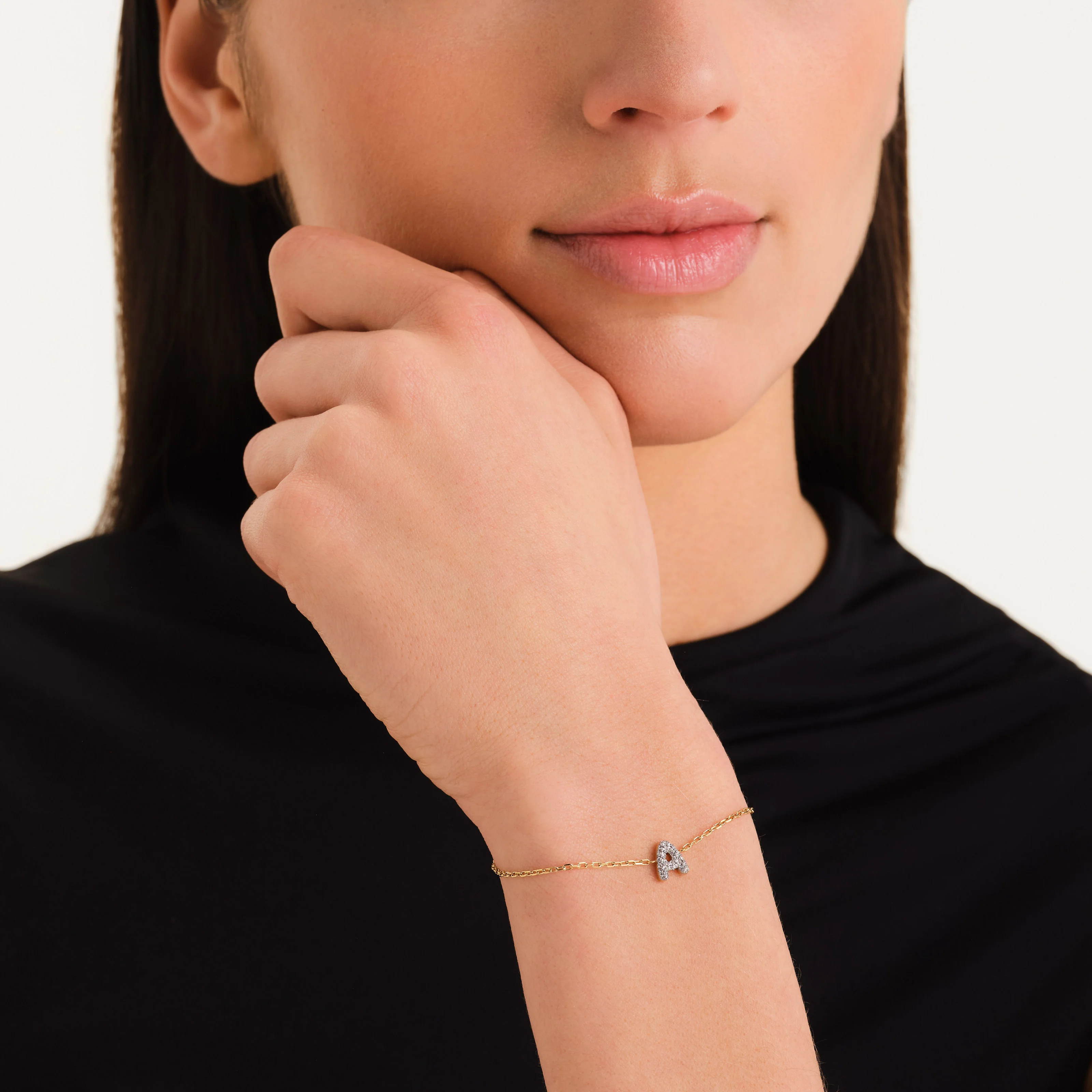 Crystal Letter A Bracelet - Image 2