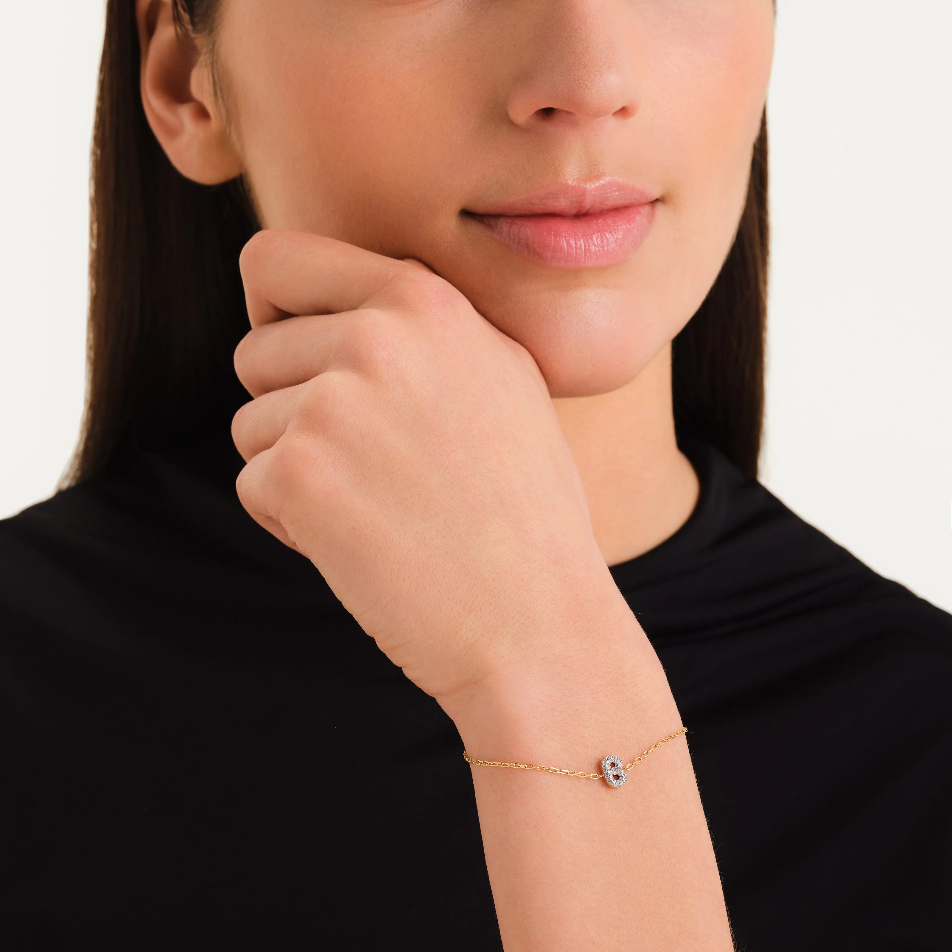 Crystal Letter B Bracelet - Image 2