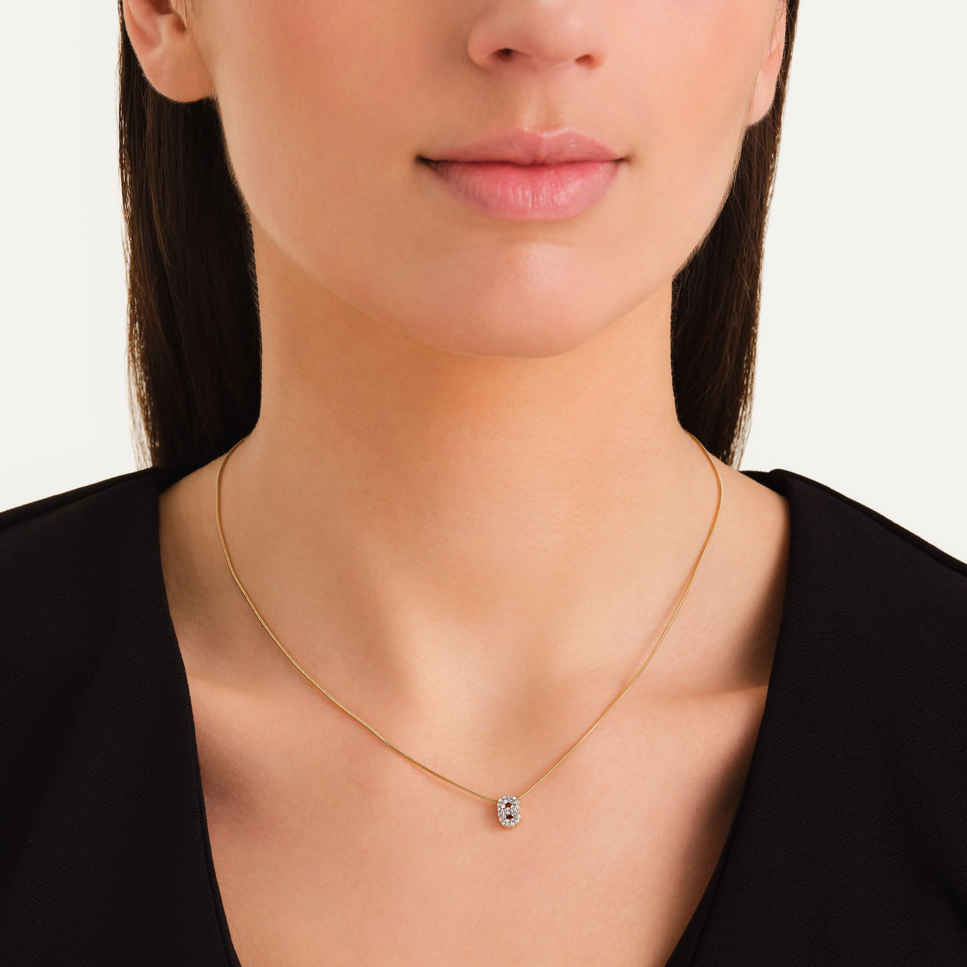 Crystal Letter B Necklace - Image 2