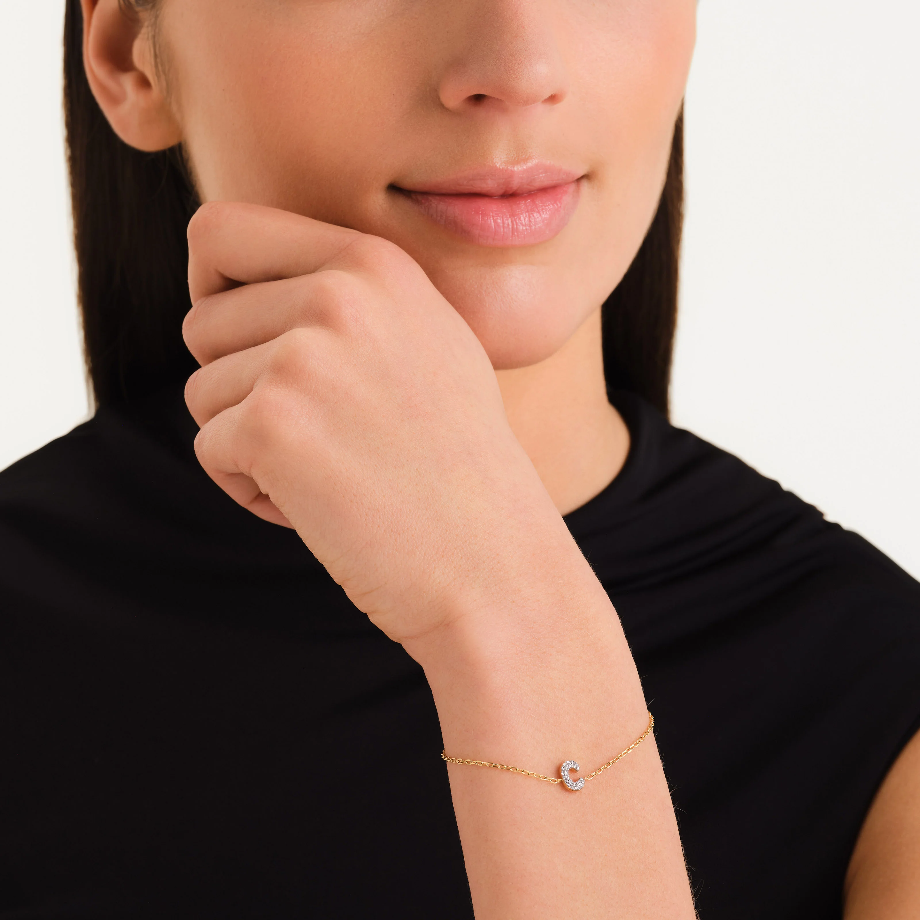 Crystal Letter C Bracelet - Image 2