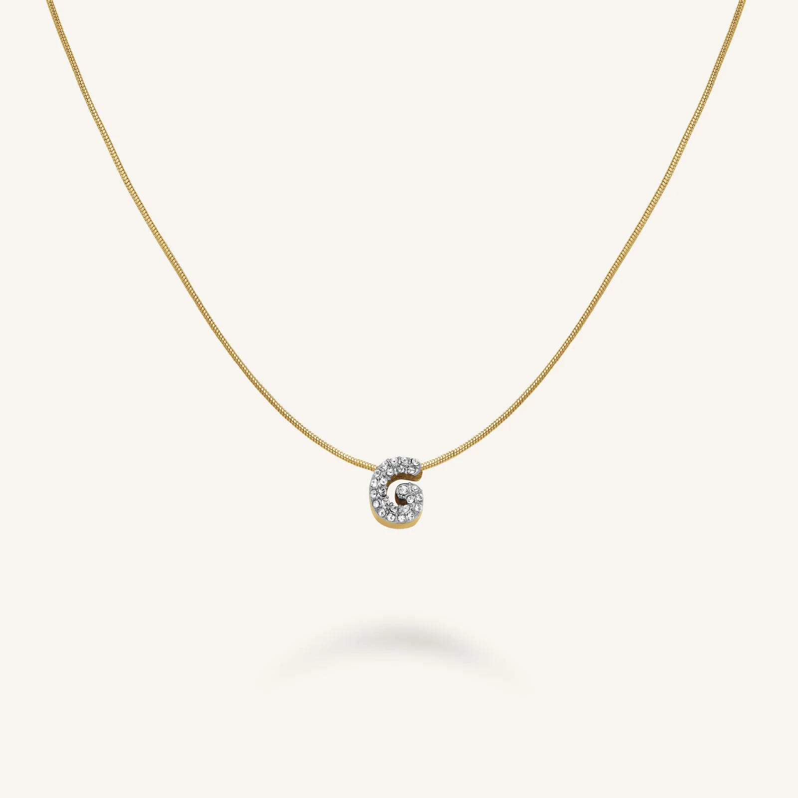 Crystal Letter G Necklace