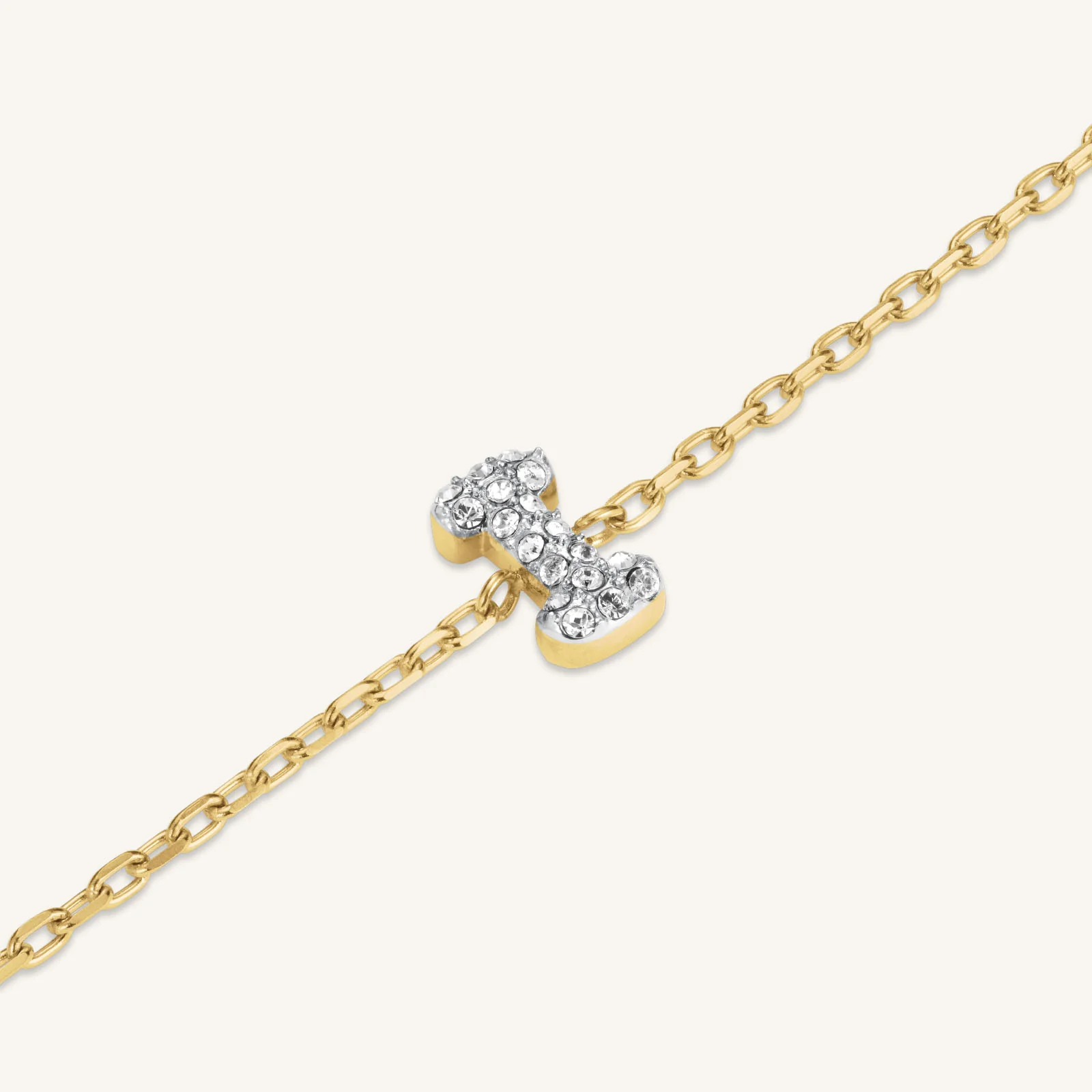Crystal Letter I Bracelet - Image 3