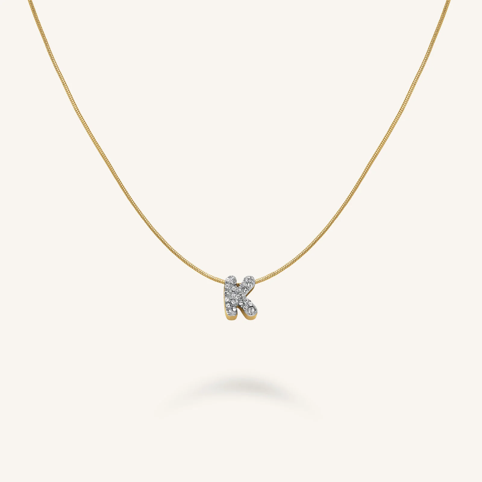 Crystal Letter K Necklace