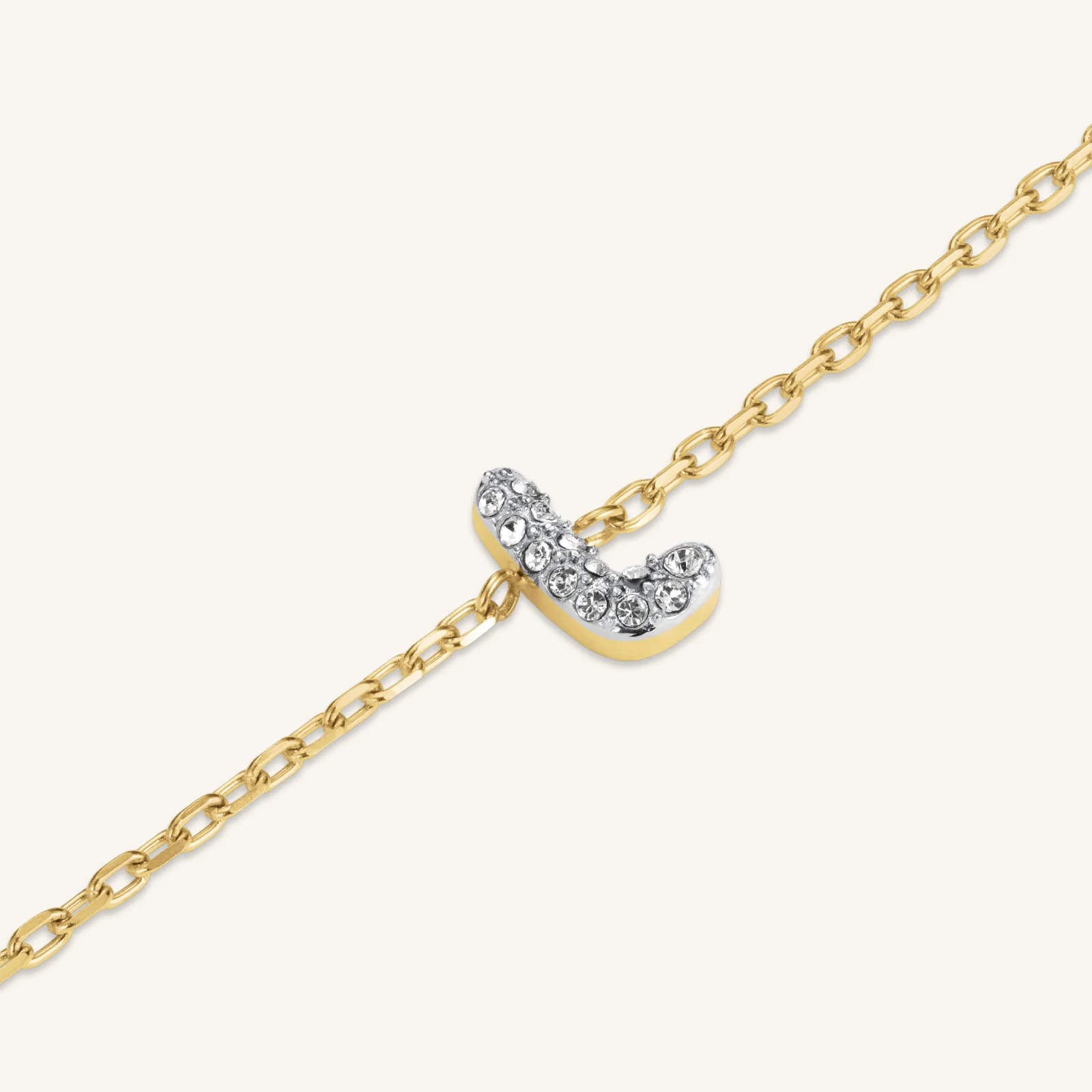 Crystal Letter L Bracelet - Image 3