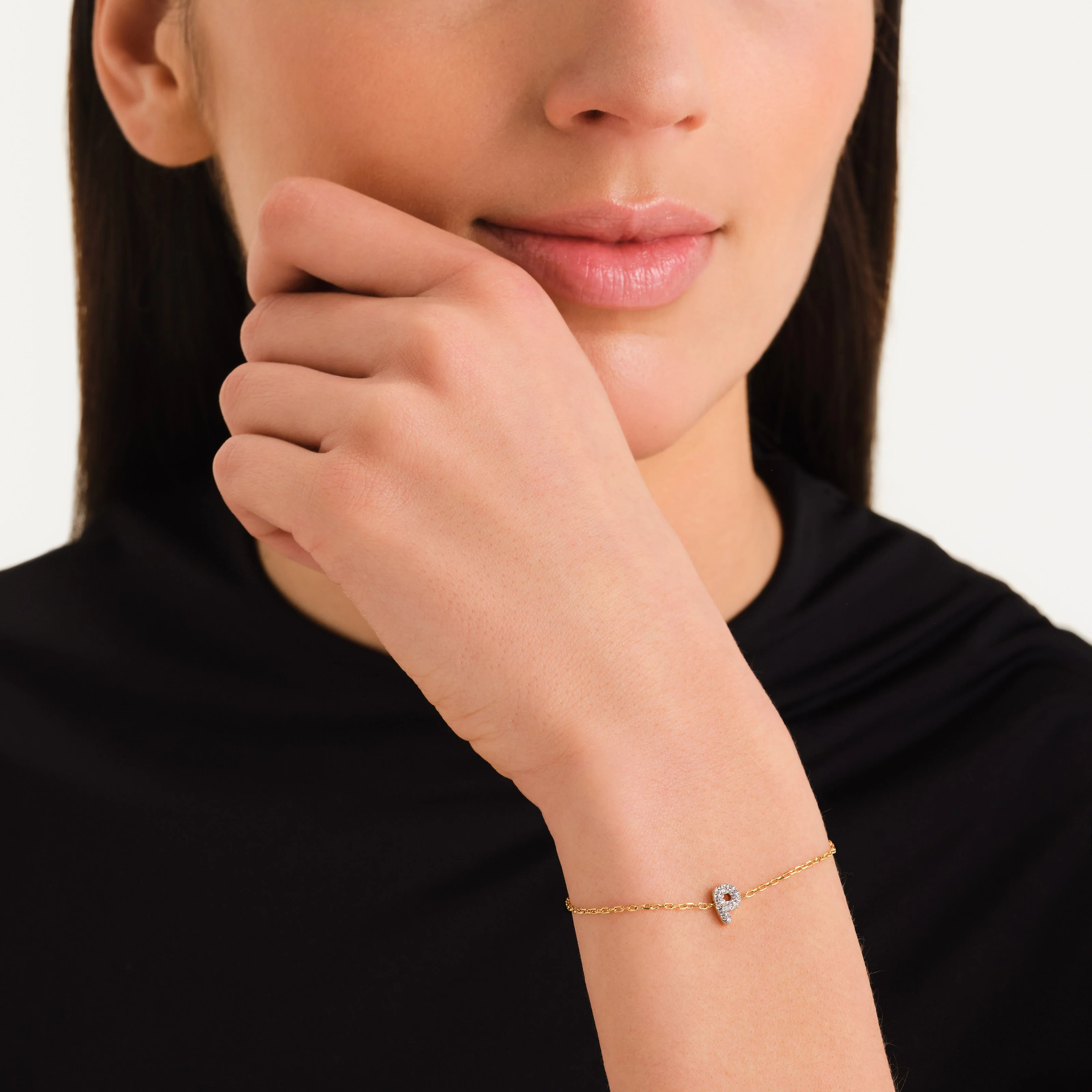 Crystal Letter P Bracelet - Image 2