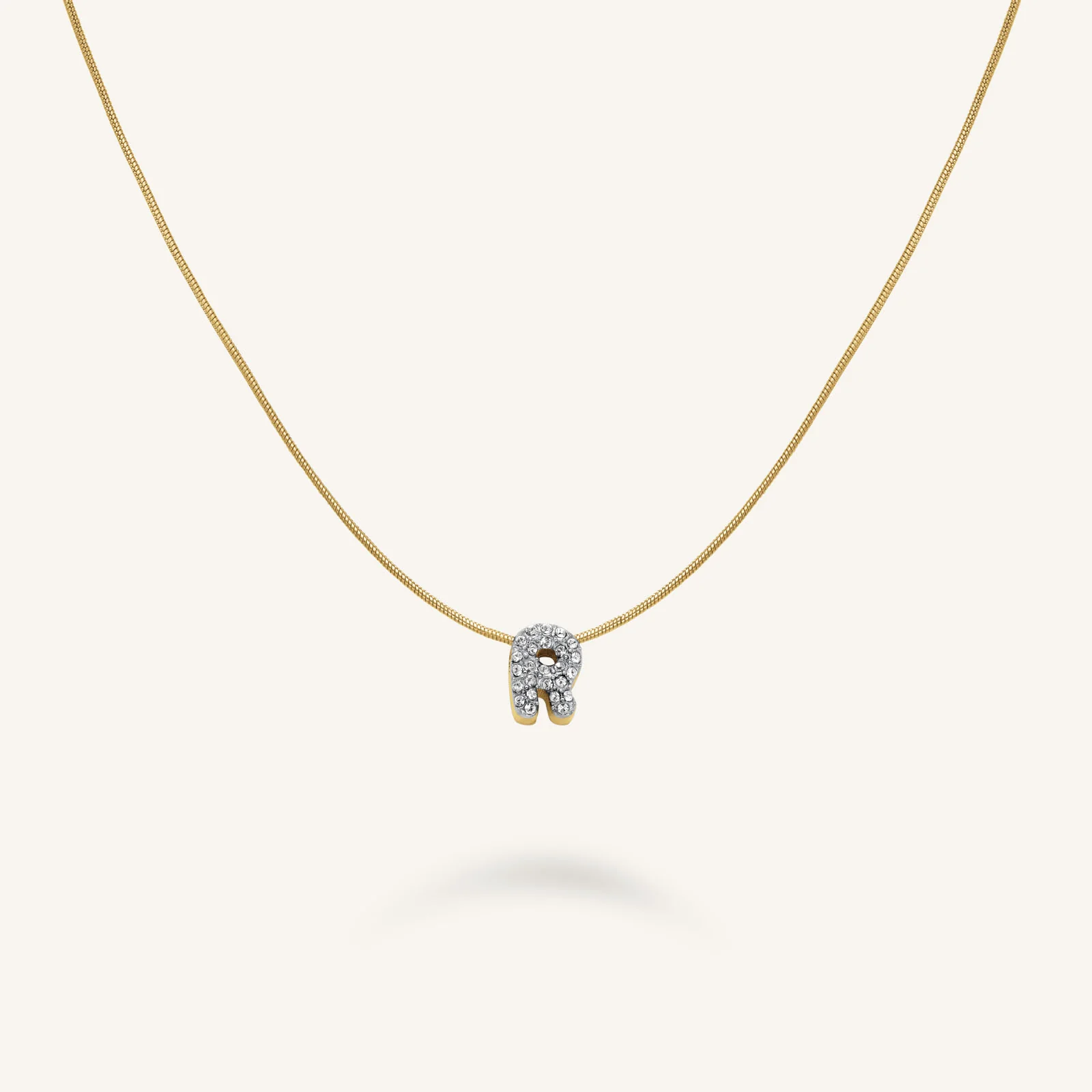 Crystal Letter R Necklace