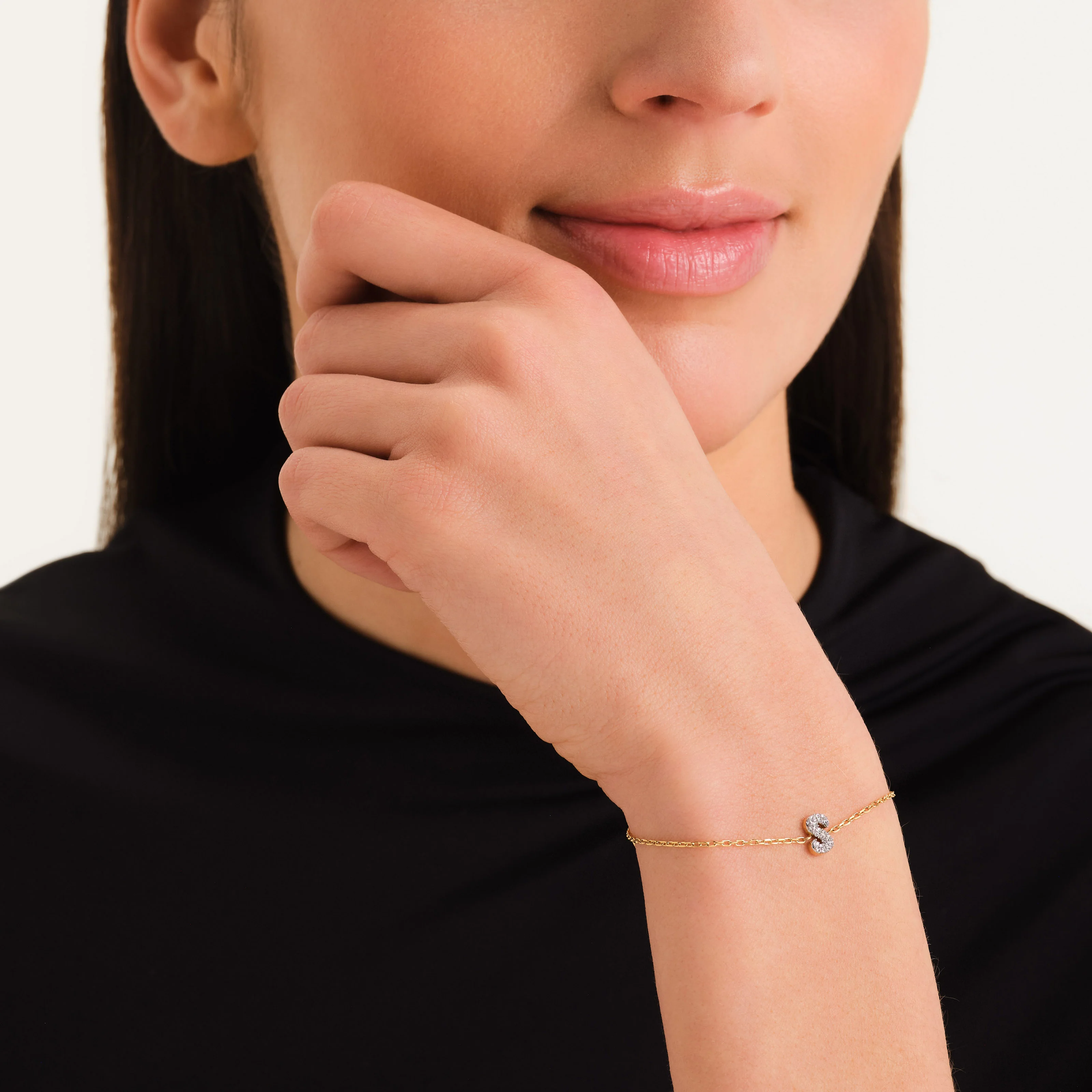 Crystal Letter S Bracelet - Image 2