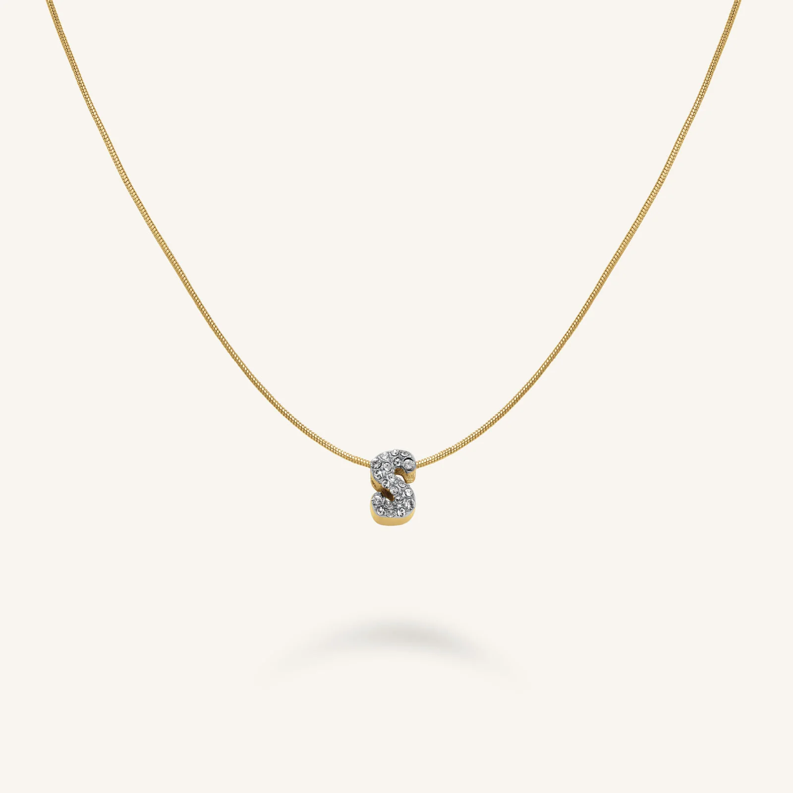 Crystal Letter S Necklace