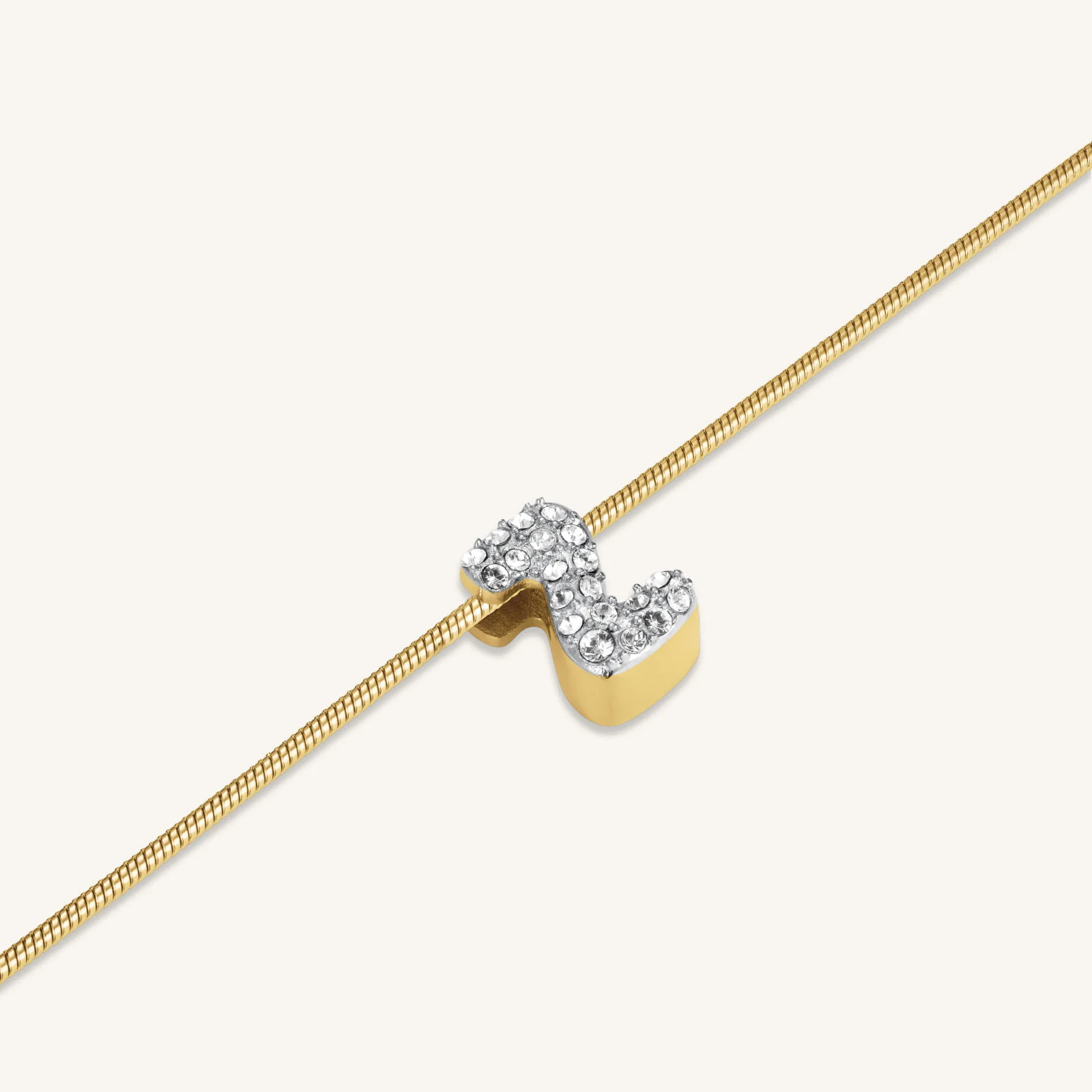 Crystal Letter Z Necklace - Image 3