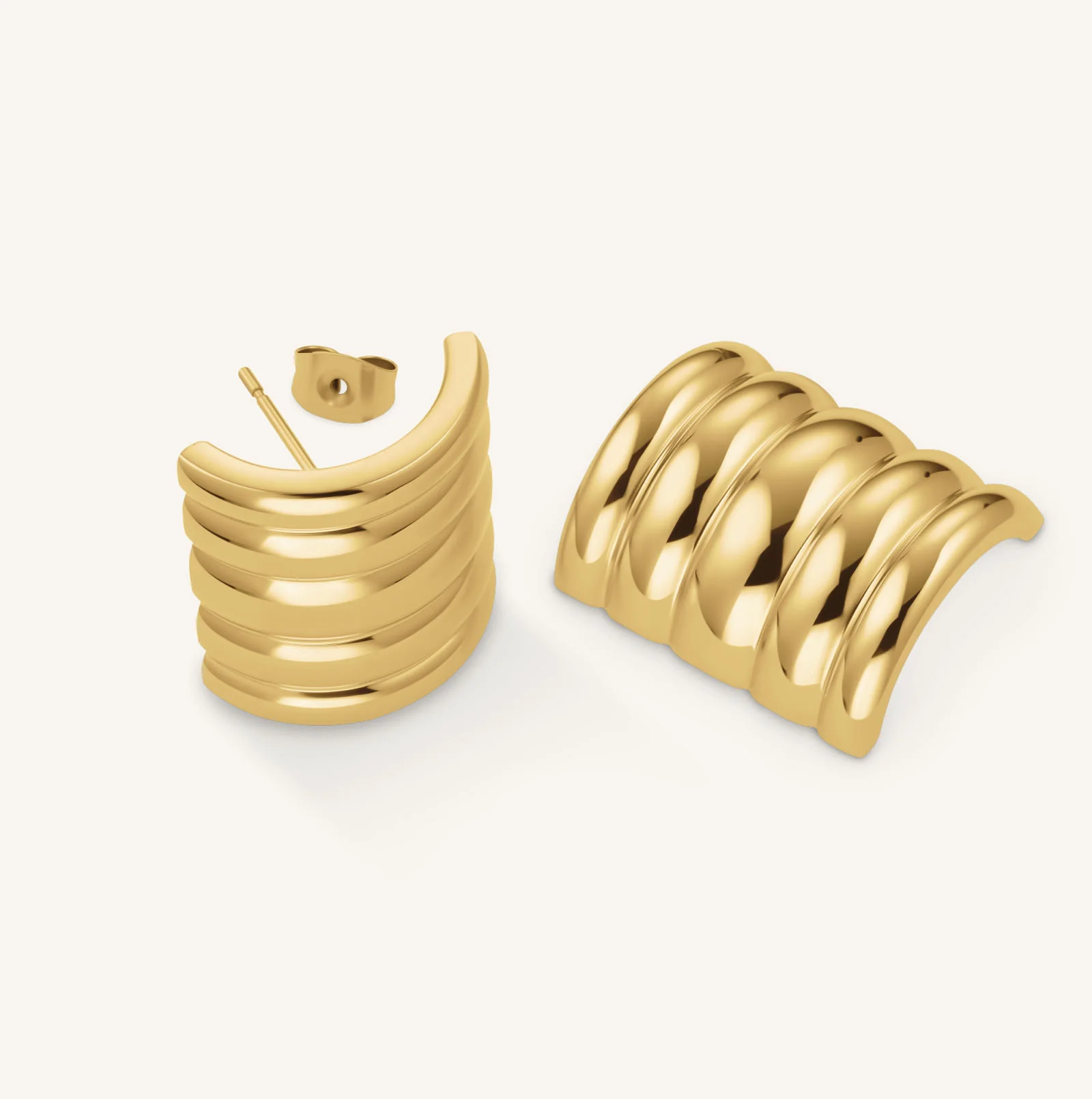 Ribbed Earrings - Image 3