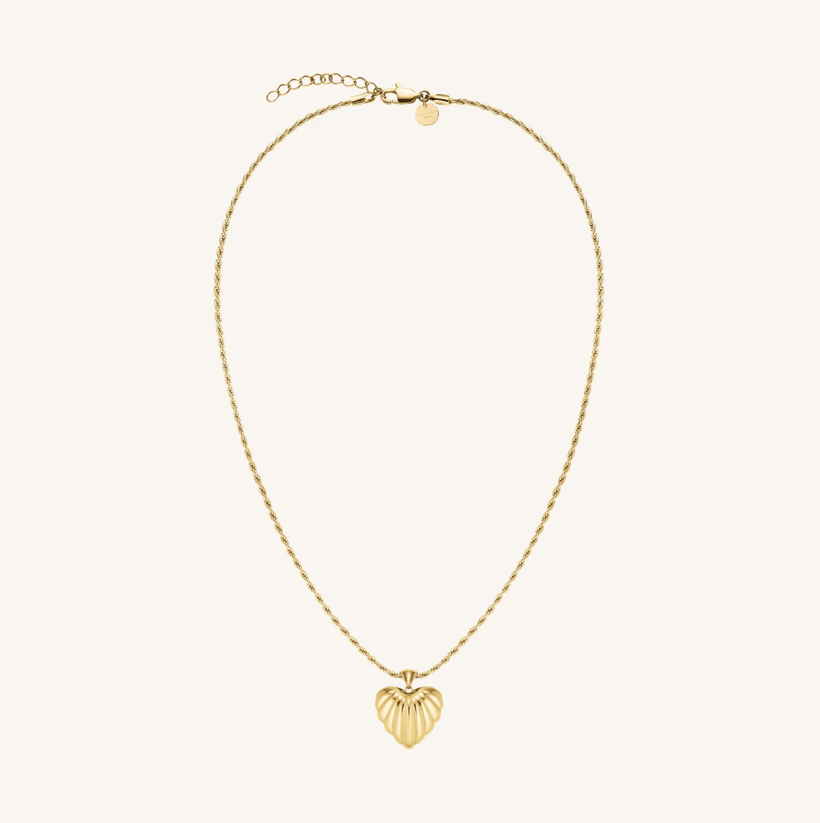 Ridged Heart Necklace - Image 3