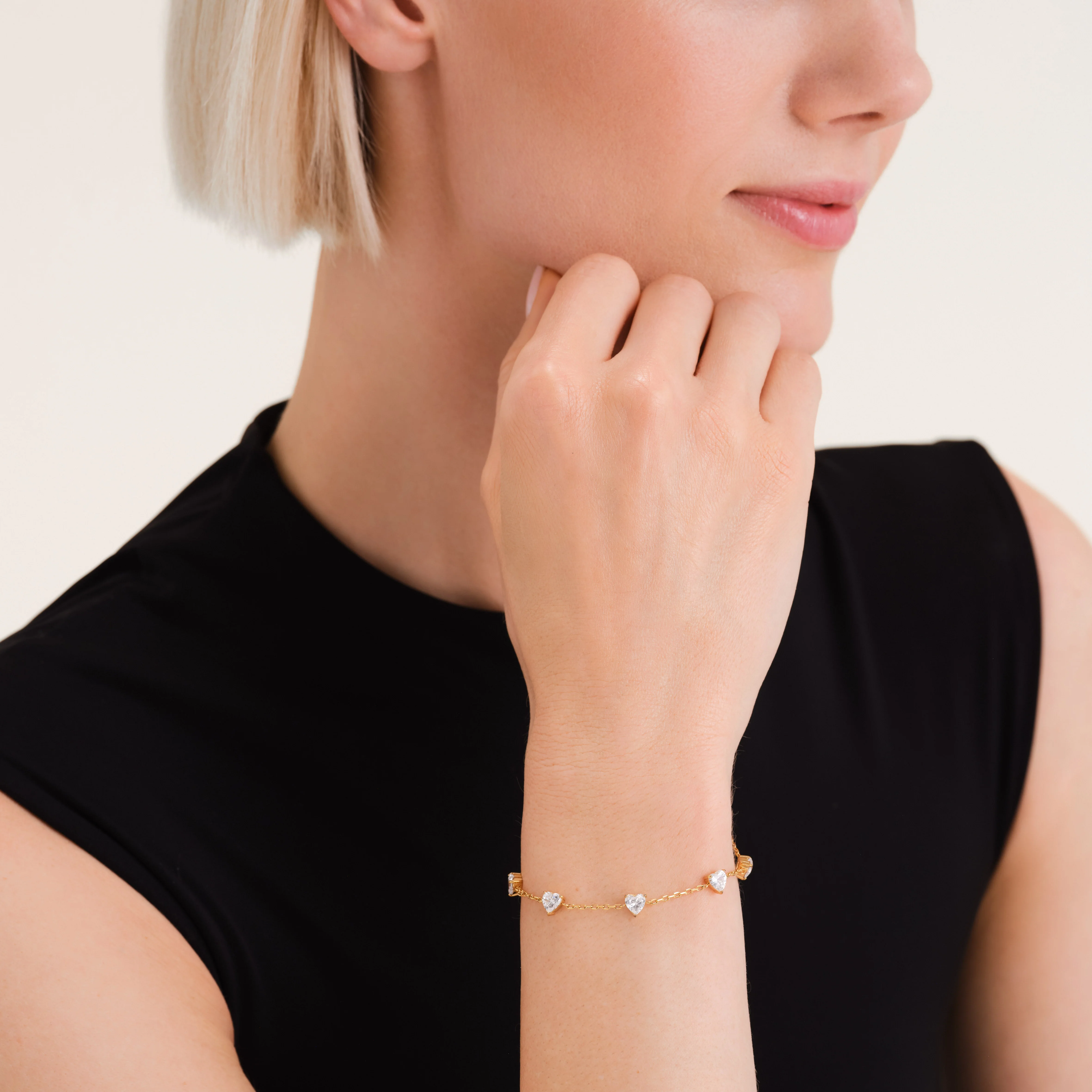 Row Hearts Bracelet - Image 2