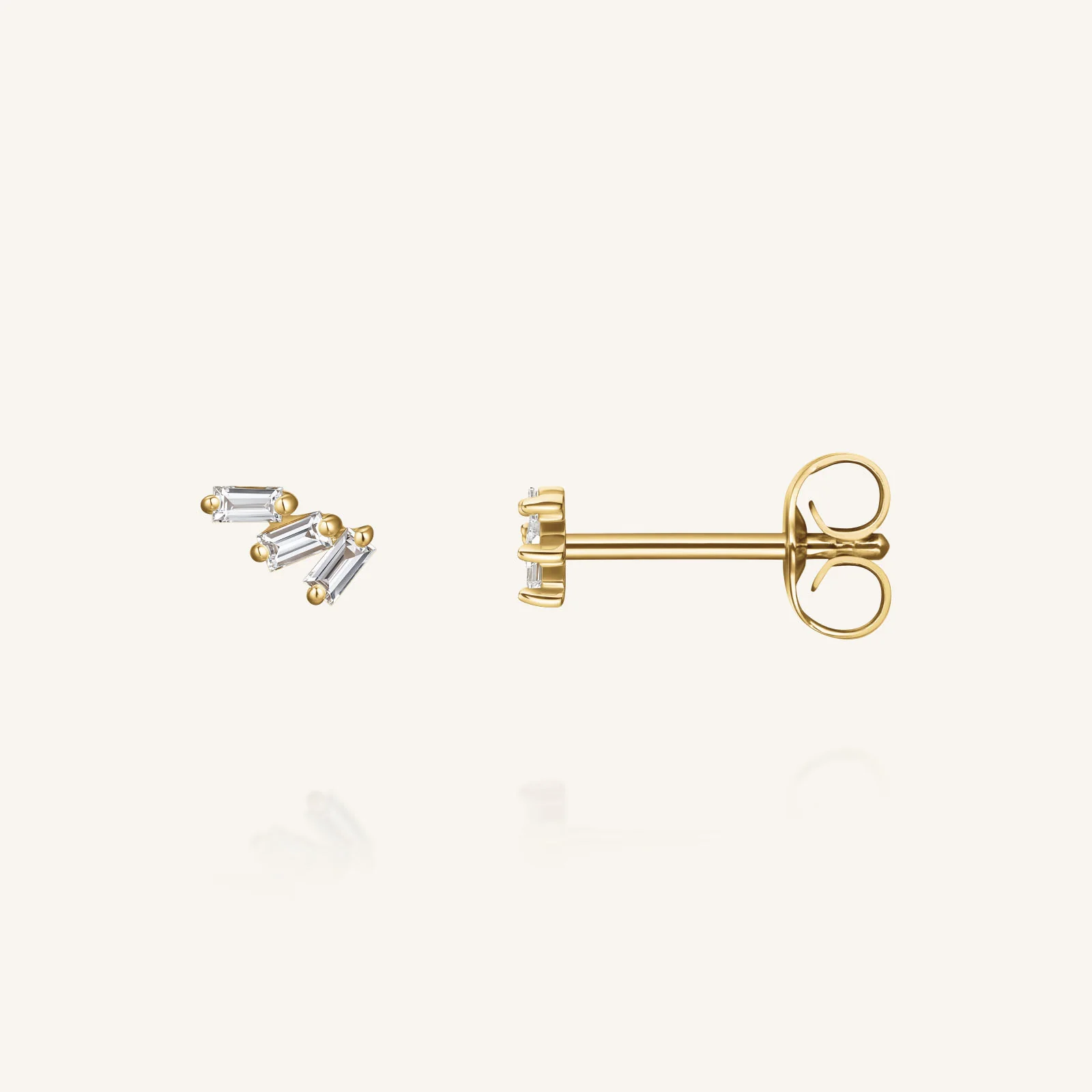 Trinity Baguette Studs - Image 4